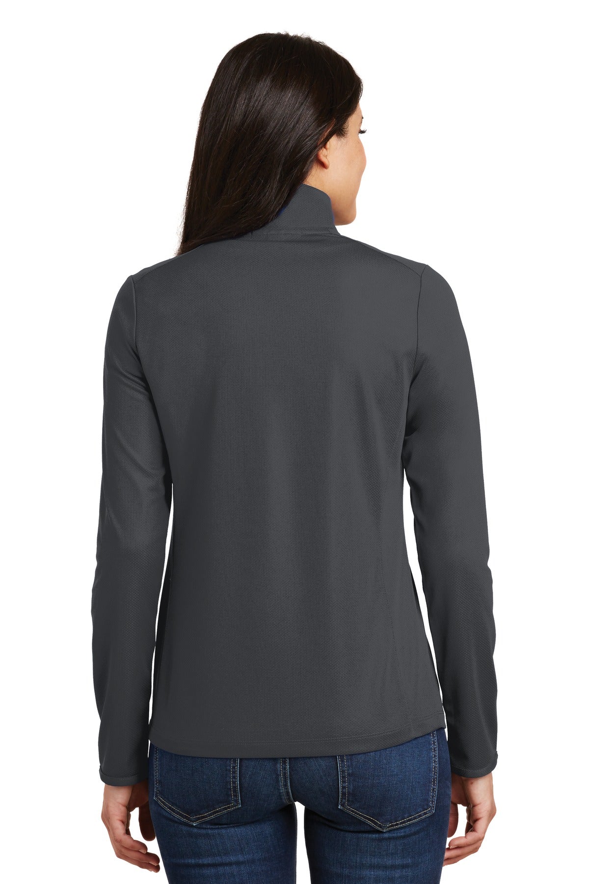 Port Authority Women's Pinpoint Mesh 1/2-Zip . L806 Womens Apparel Sweatshirts & Fleece