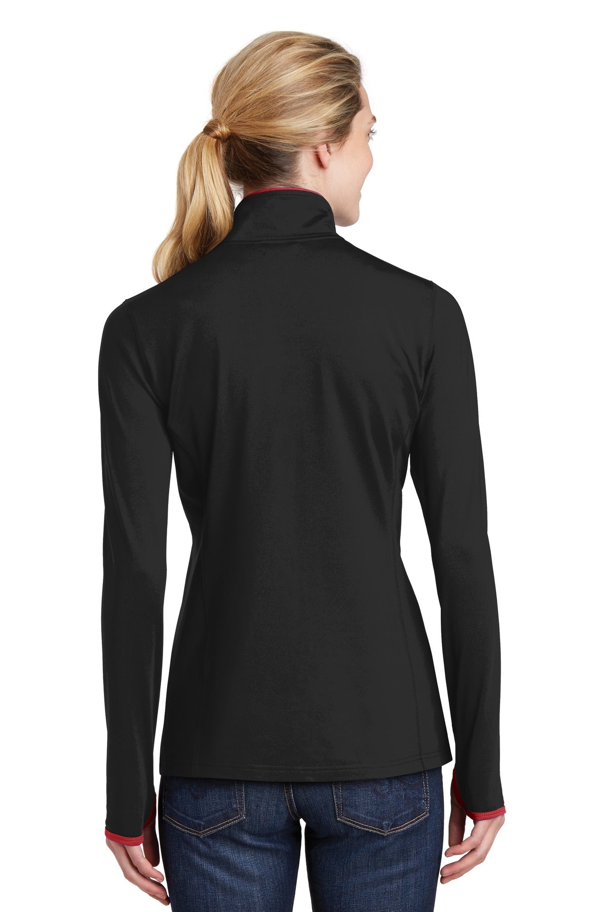 Sport-Tek Women's Sport-Wick Stretch Contrast Full-Zip Jacket Womens Apparel Jackets & Vests