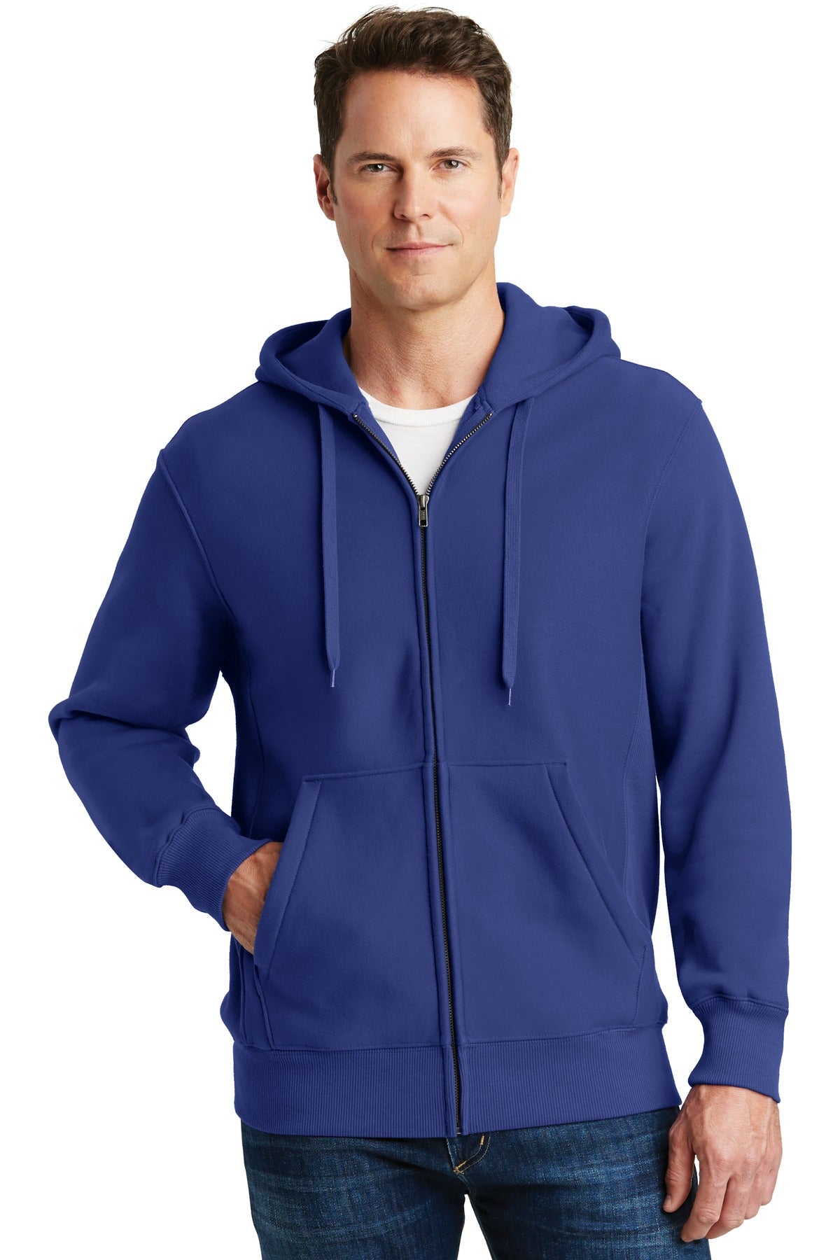 Sport-Tek Men's Super Heavyweight Full-Zip Hooded Sweatshirt Mens Apparel Sweatshirts & Fleece