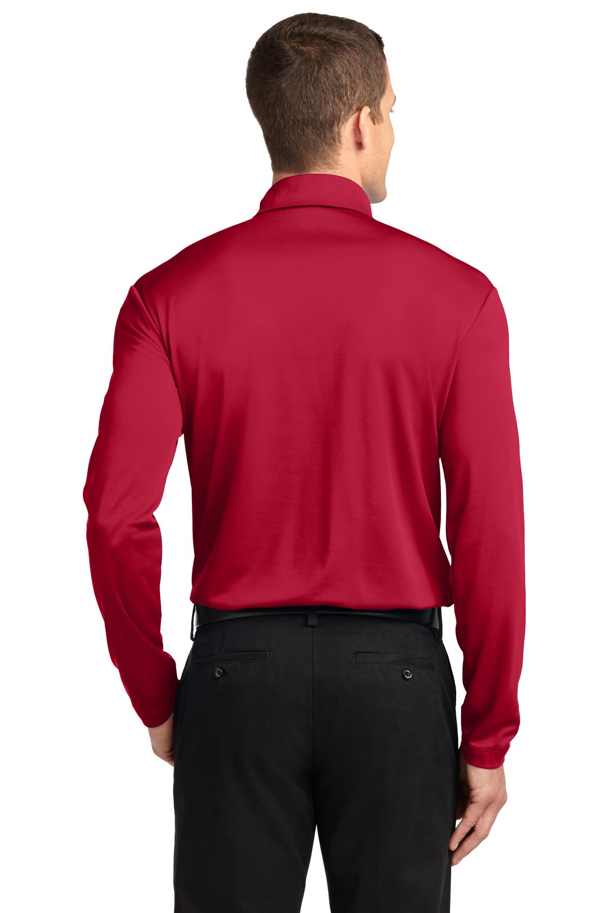 Port Authority Men's Silk Touch Performance Long Sleeve Polo. K540LS Mens Apparel Shirts & Tops