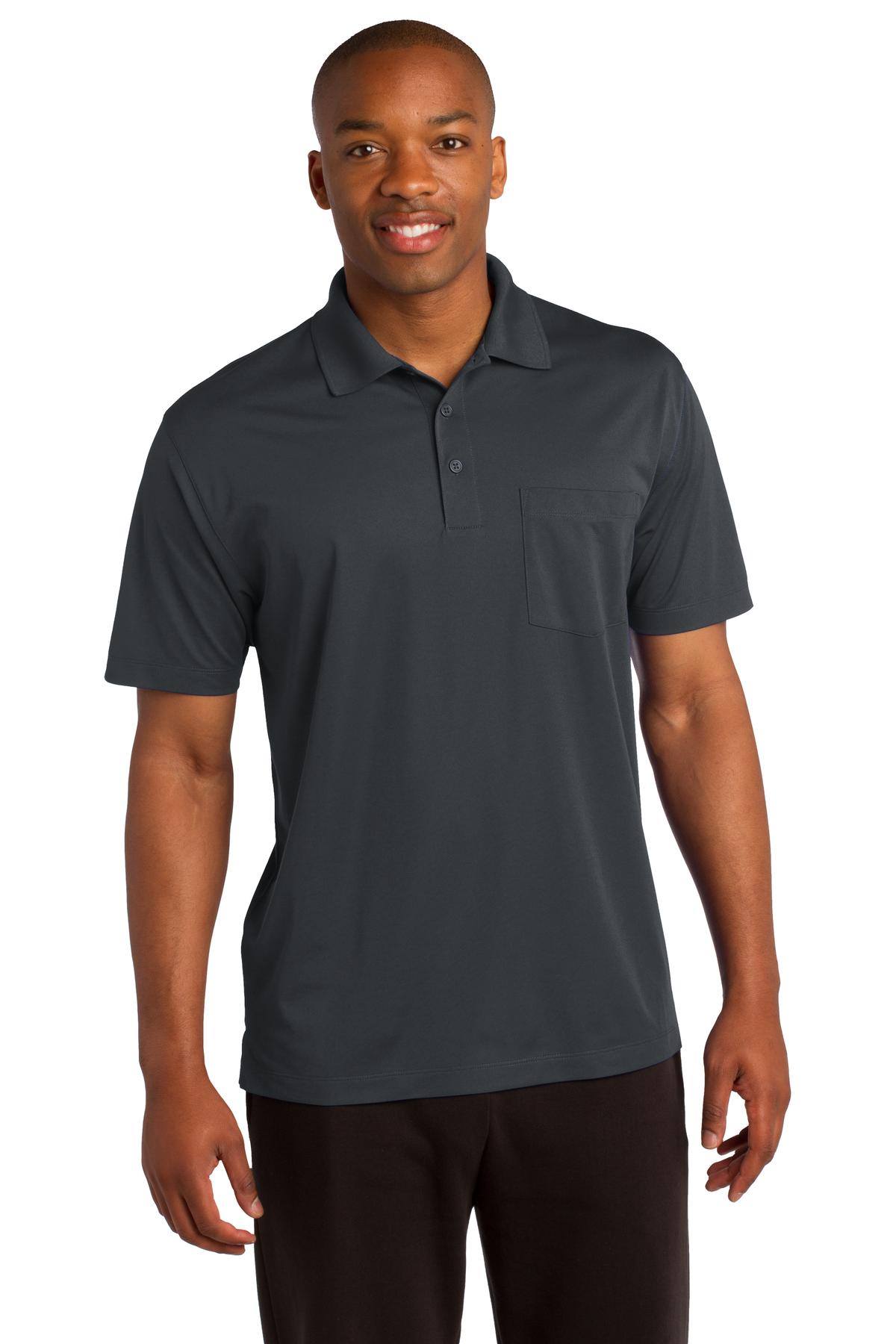 Sport-Tek Men's Micropique Sport-Wick Pocket Polo Mens Apparel Shirts & Tops