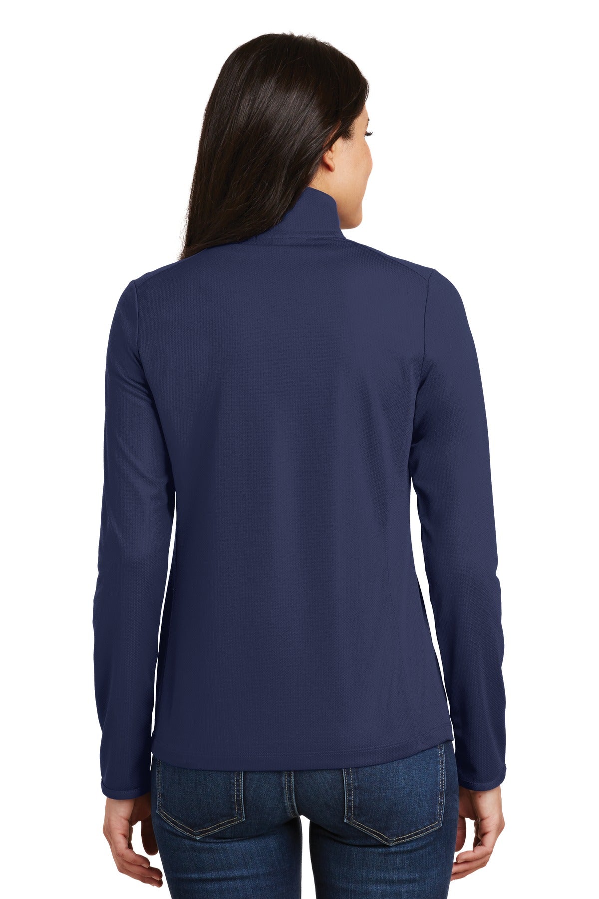 Port Authority Women's Pinpoint Mesh 1/2-Zip . L806 Womens Apparel Sweatshirts & Fleece