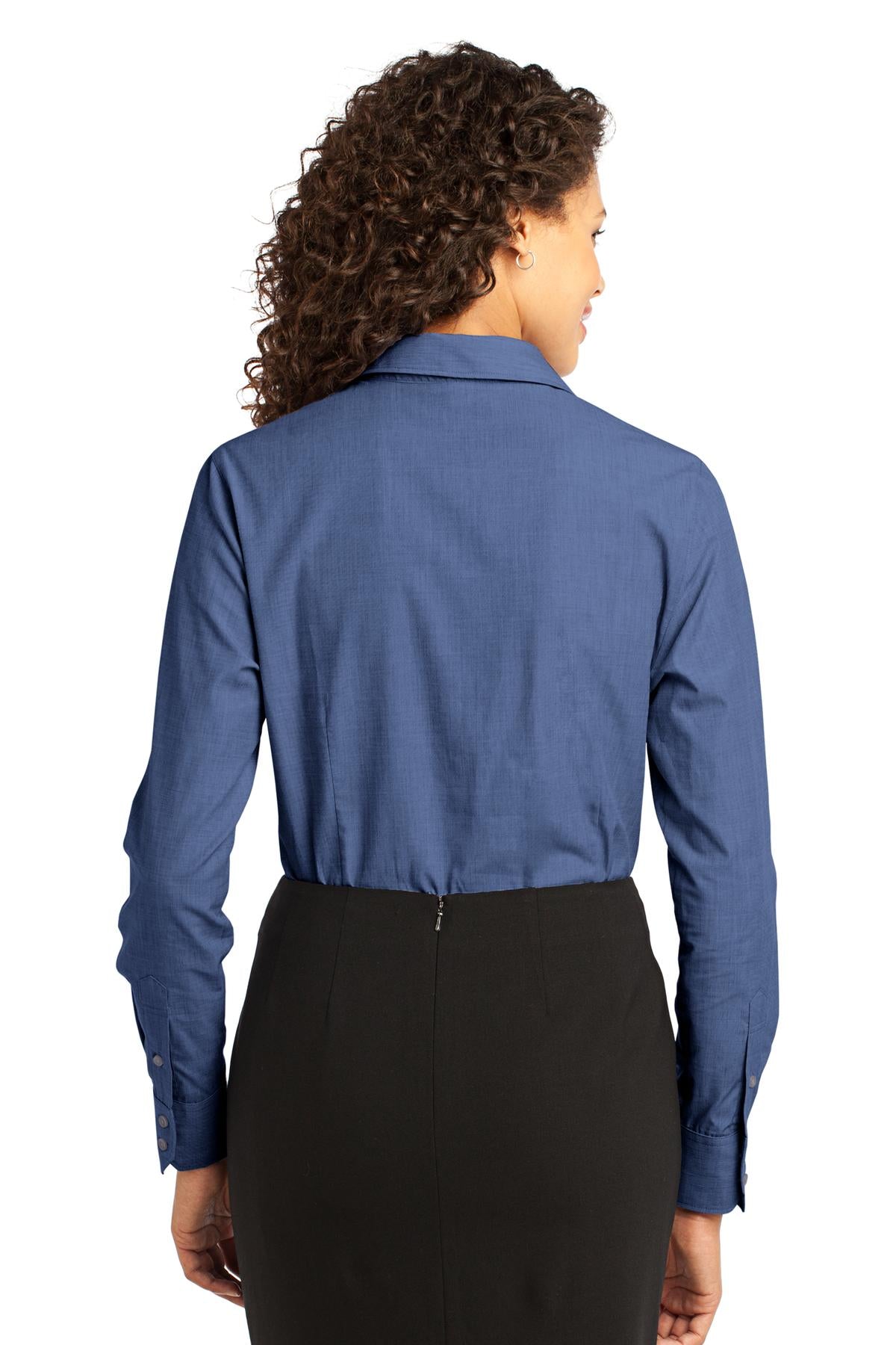 Port Authority Ladies Crosshatch Easy Care Shirt. L640 Womens Apparel Shirts & Tops