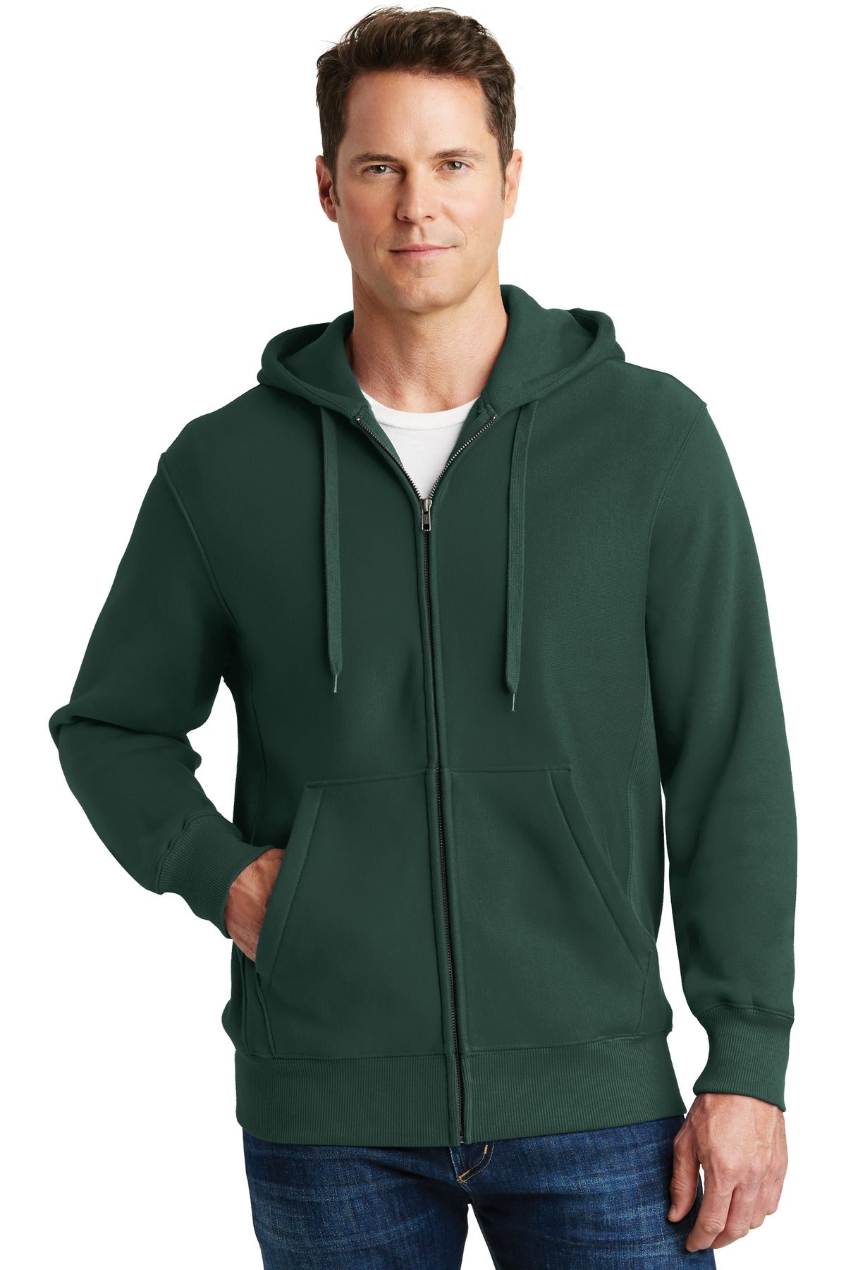 Sport-Tek Men's Super Heavyweight Full-Zip Hooded Sweatshirt Mens Apparel Sweatshirts & Fleece