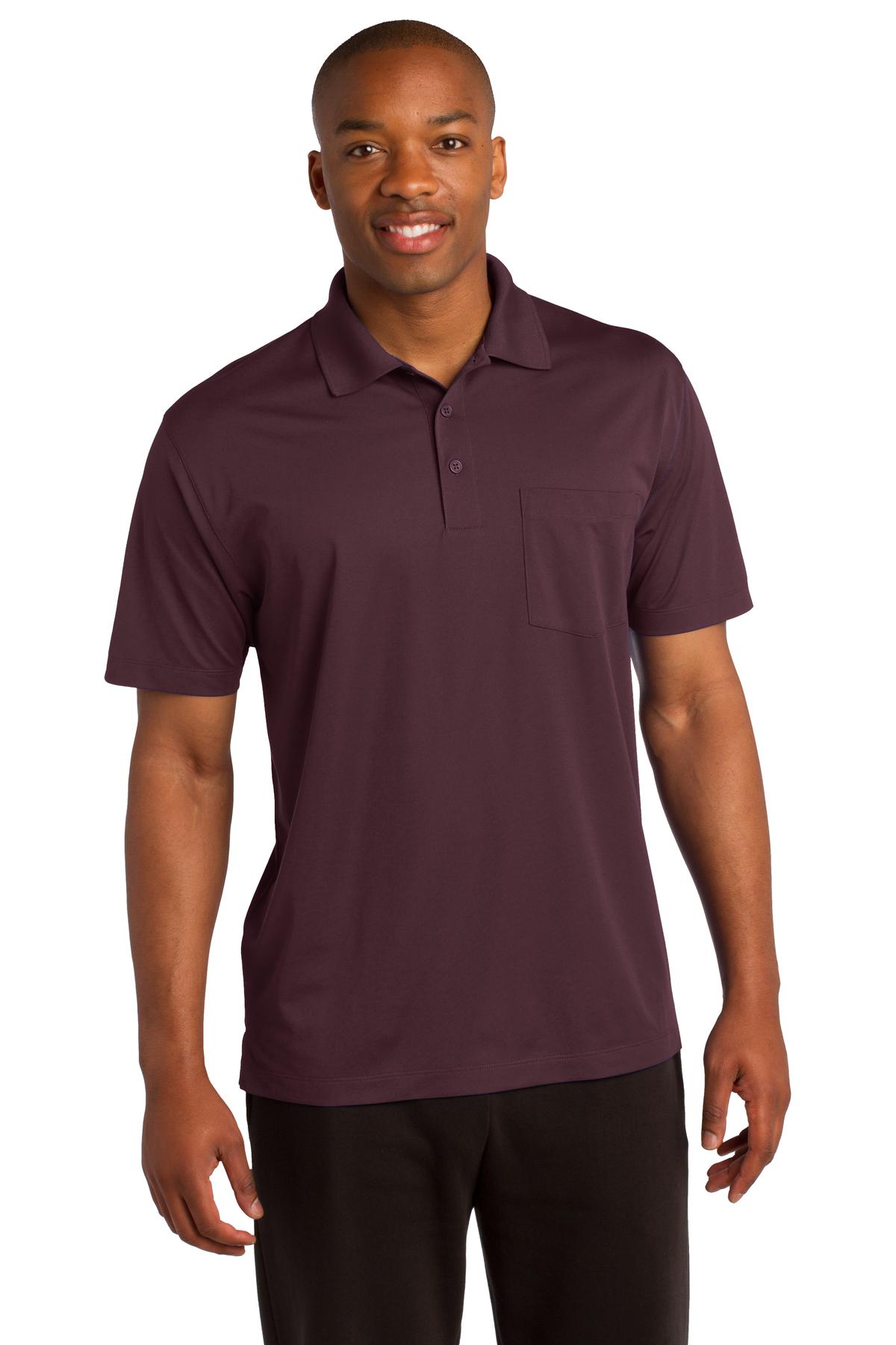 Sport-Tek Men's Micropique Sport-Wick Pocket Polo Mens Apparel Shirts & Tops