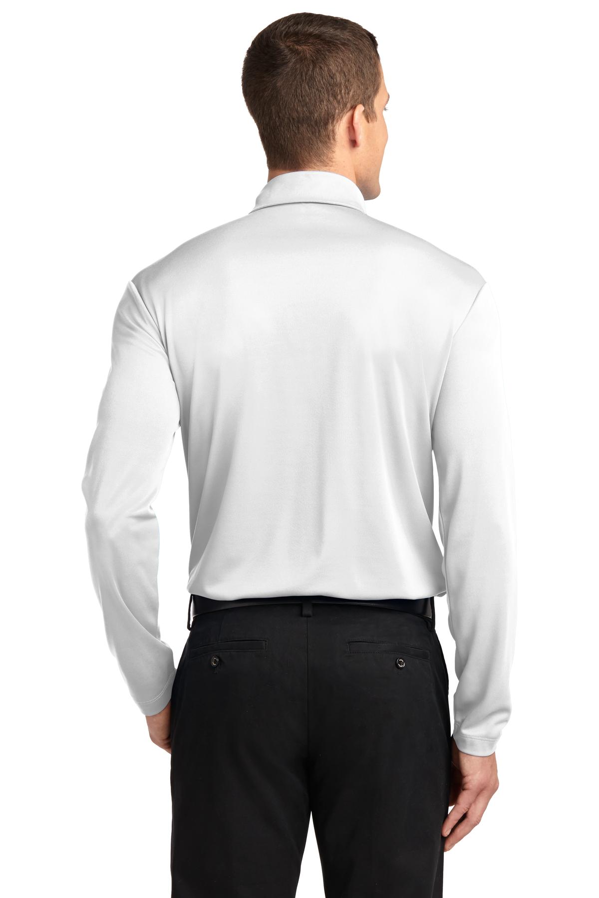 Port Authority Men's Silk Touch Performance Long Sleeve Polo. K540LS Mens Apparel Shirts & Tops