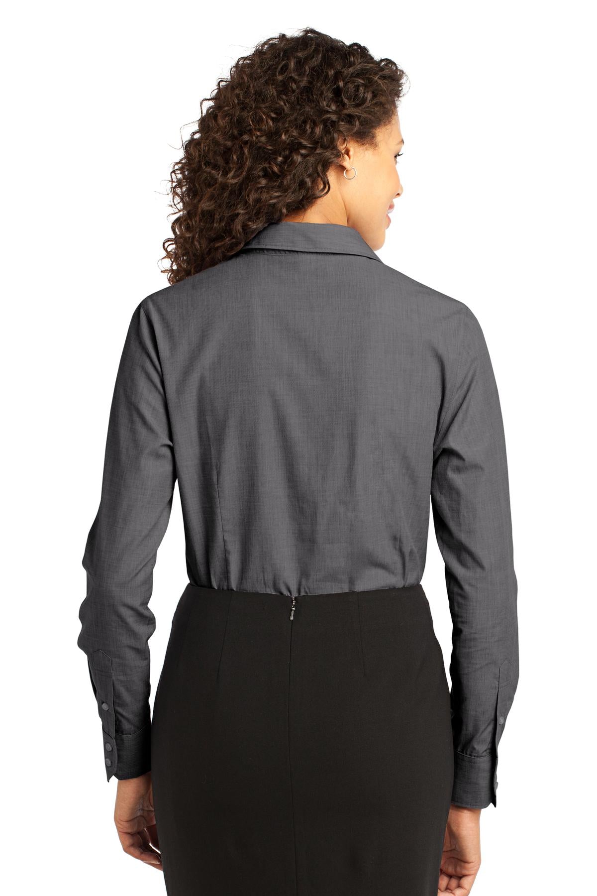 Port Authority Ladies Crosshatch Easy Care Shirt. L640 Womens Apparel Shirts & Tops
