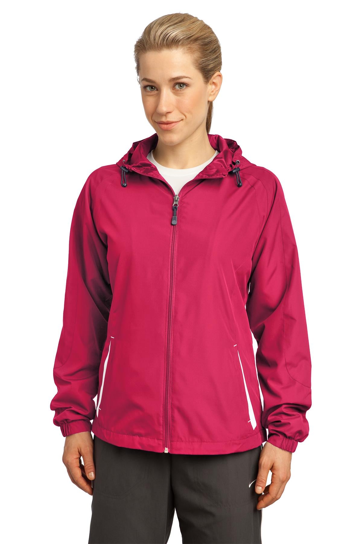 Sport-Tek Women's Colorblock Hooded Raglan Jacket Womens Apparel Jackets & Vests