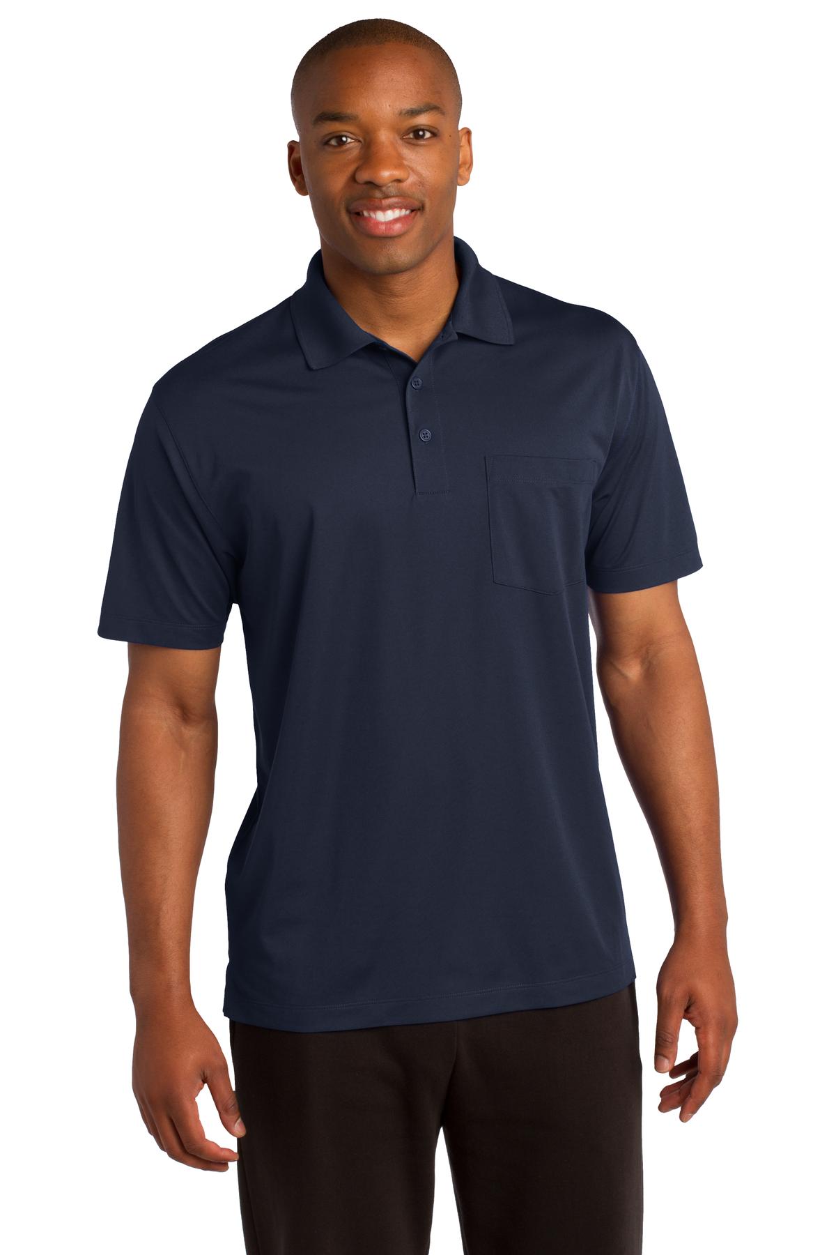 Sport-Tek Men's Micropique Sport-Wick Pocket Polo Mens Apparel Shirts & Tops