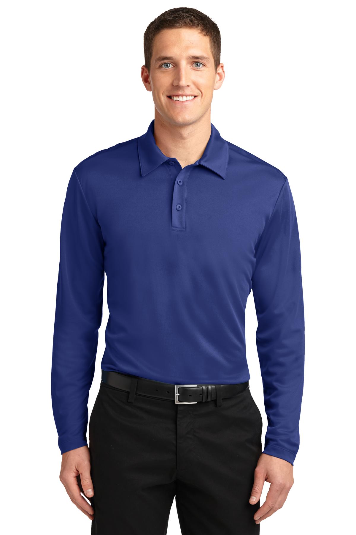 Port Authority Men's Silk Touch Performance Long Sleeve Polo. K540LS Mens Apparel Shirts & Tops