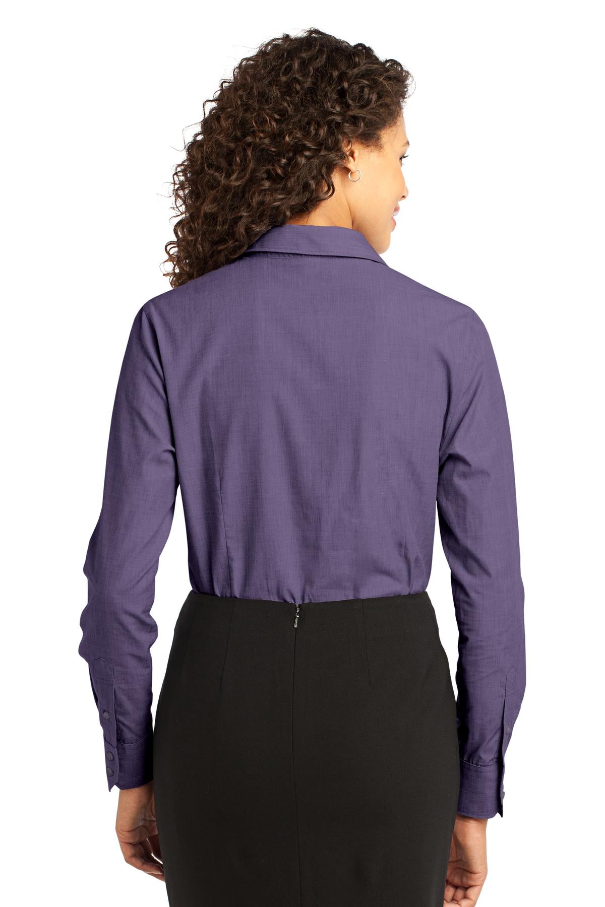 Port Authority Ladies Crosshatch Easy Care Shirt. L640 Womens Apparel Shirts & Tops