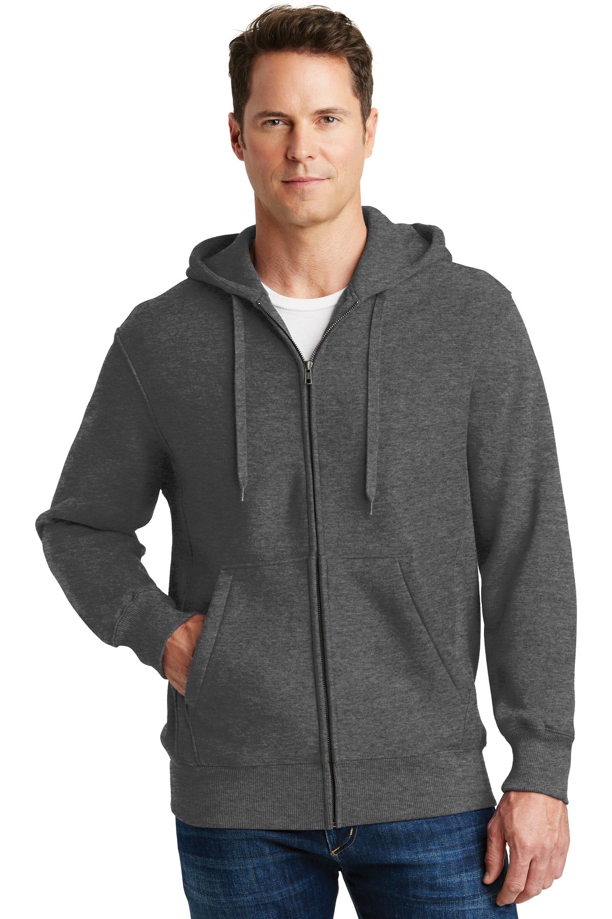 Sport-Tek Men's Super Heavyweight Full-Zip Hooded Sweatshirt Mens Apparel Sweatshirts & Fleece