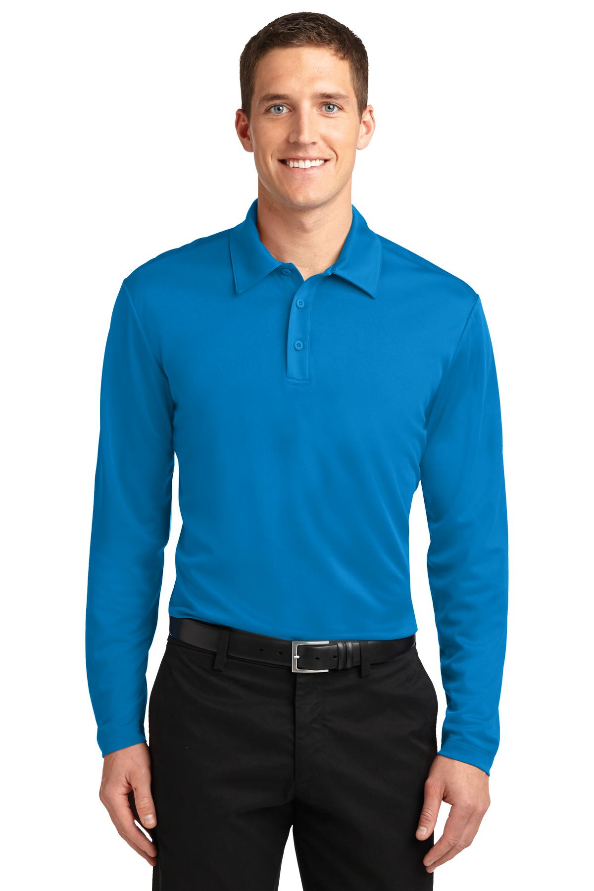 Port Authority Men's Silk Touch Performance Long Sleeve Polo. K540LS Mens Apparel Shirts & Tops