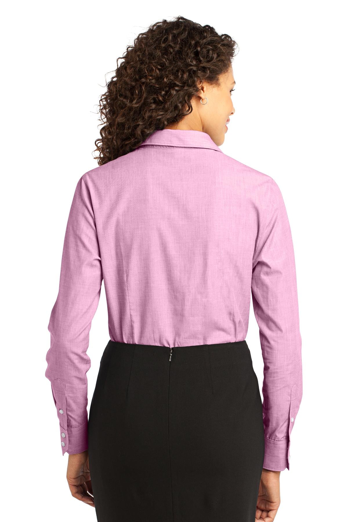 Port Authority Ladies Crosshatch Easy Care Shirt. L640 Womens Apparel Shirts & Tops