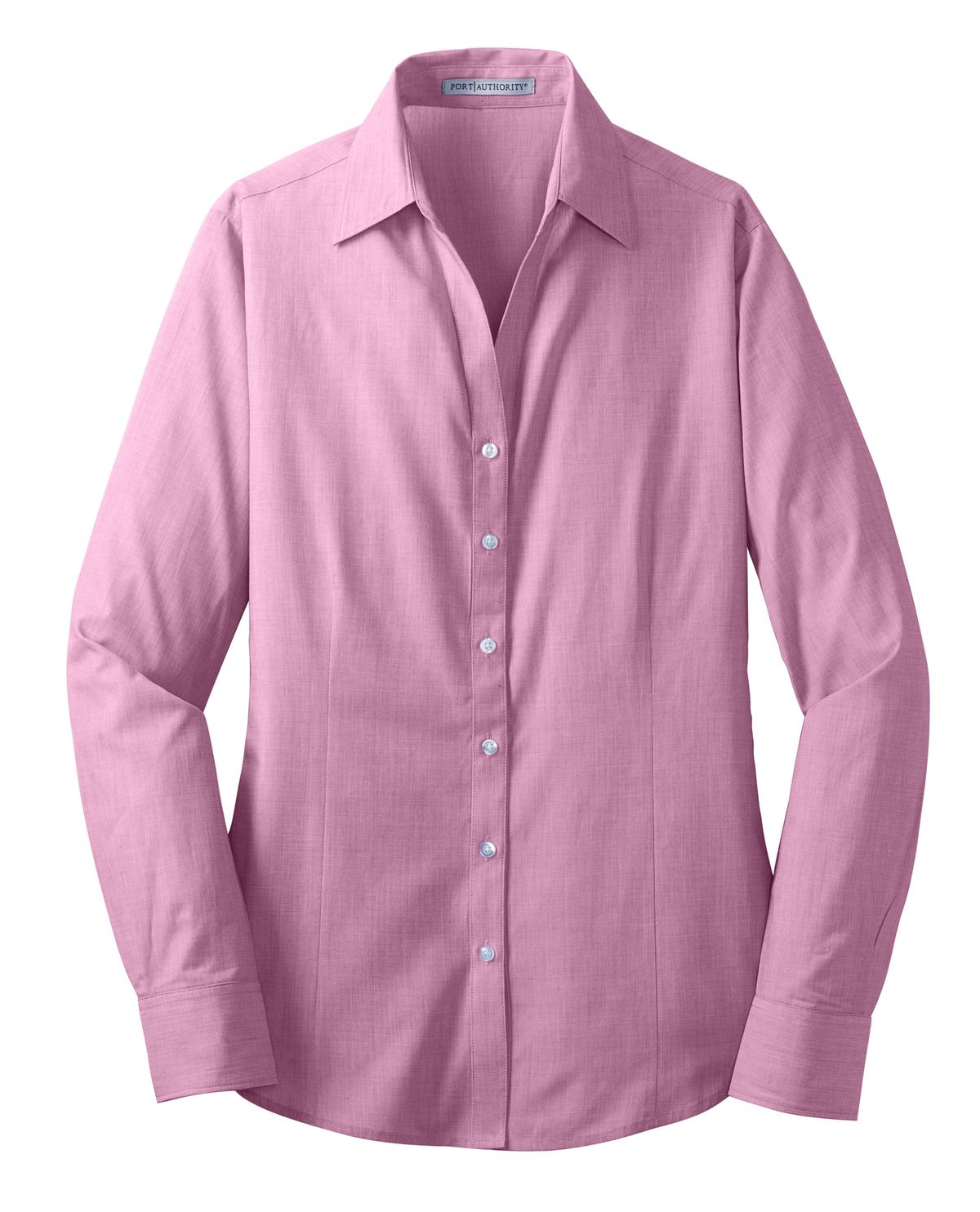 Port Authority Ladies Crosshatch Easy Care Shirt. L640 Womens Apparel Shirts & Tops