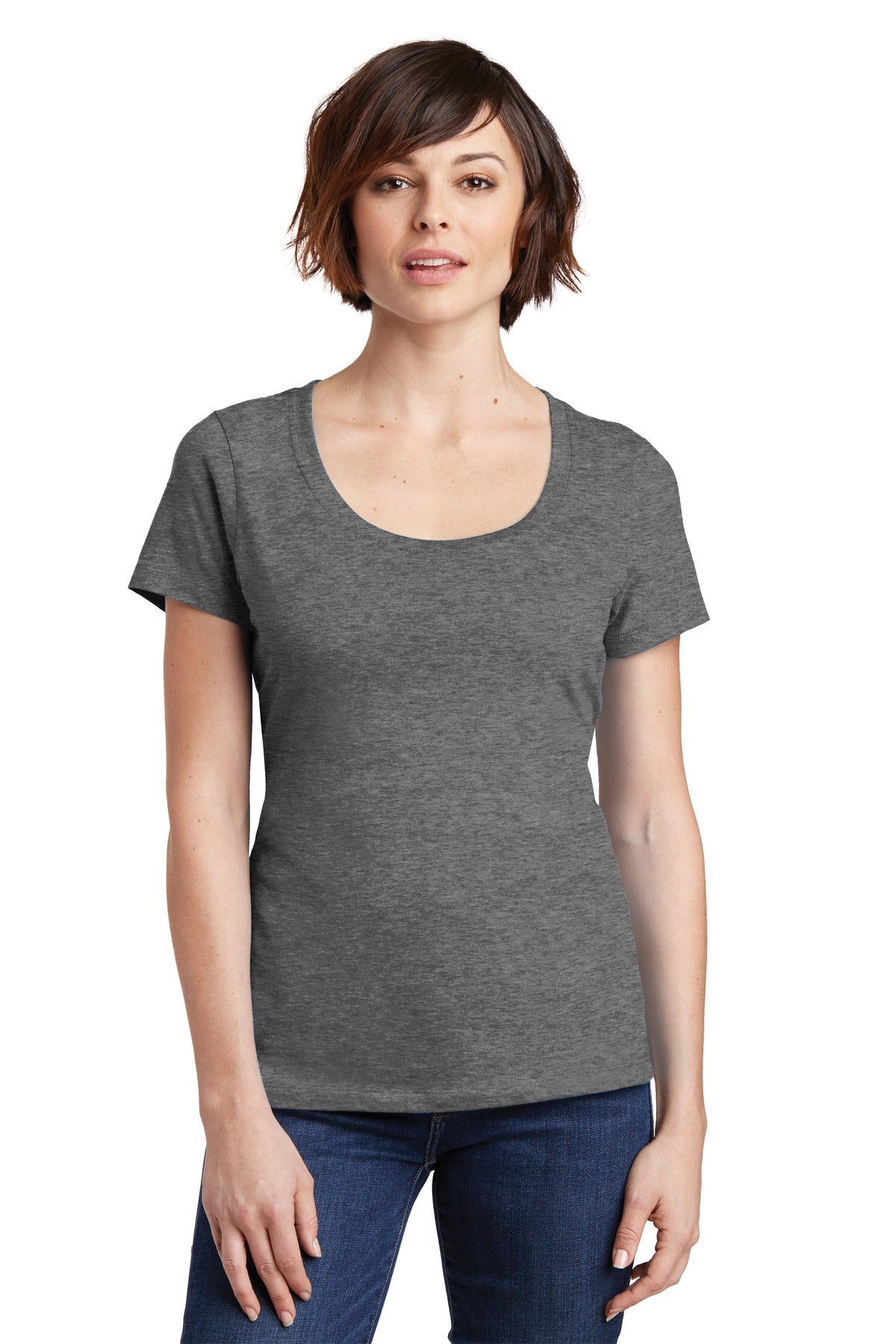 District Women's Perfect Weight Scoop Tee. DM106L Womens Apparel Shirts & Tops