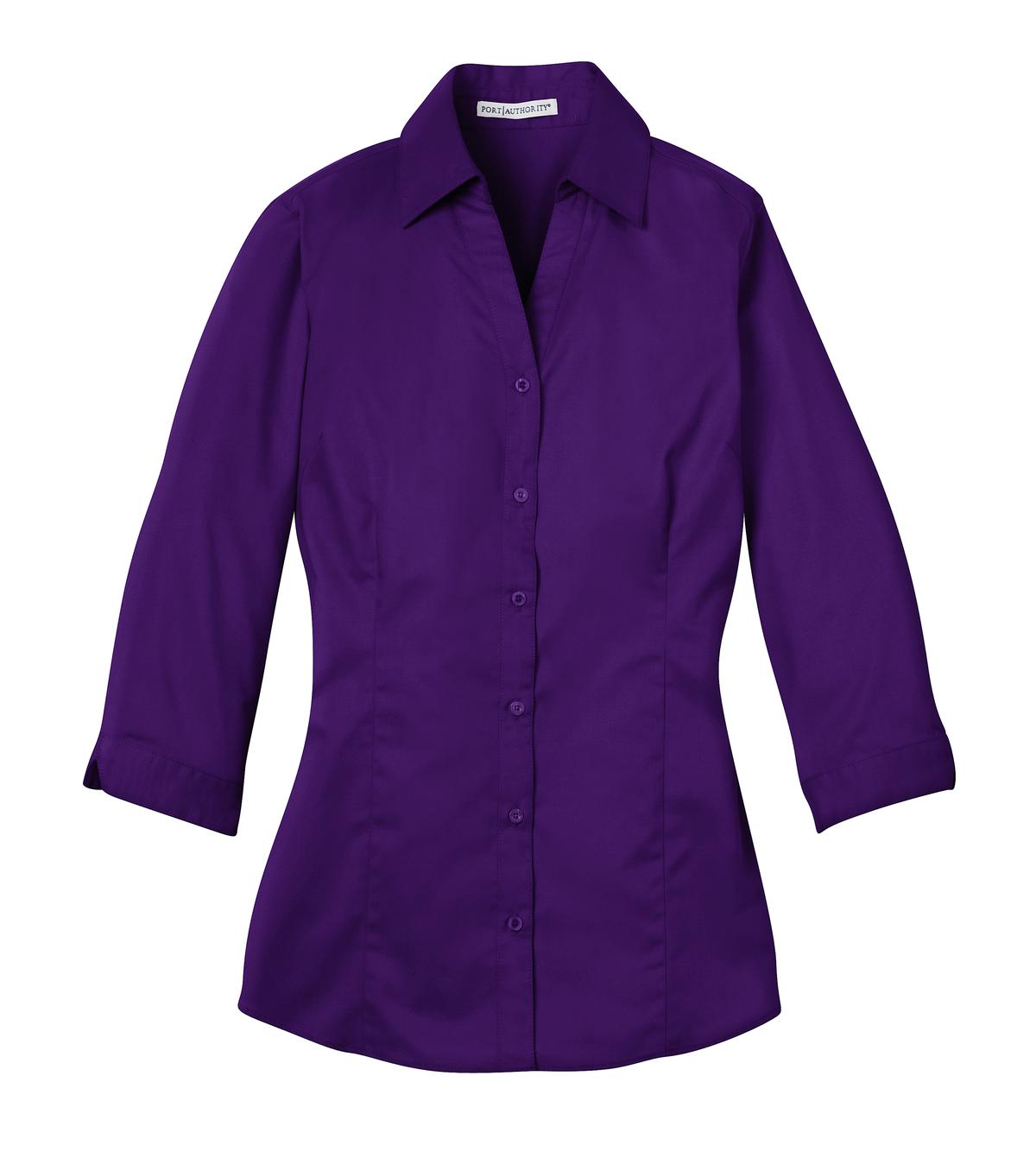 Port Authority Ladies 3/4-Sleeve Blouse. L6290 Womens Apparel Shirts & Tops