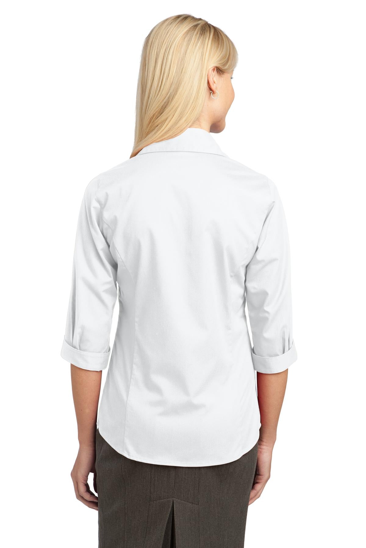 Port Authority Ladies 3/4-Sleeve Blouse. L6290 Womens Apparel Shirts & Tops