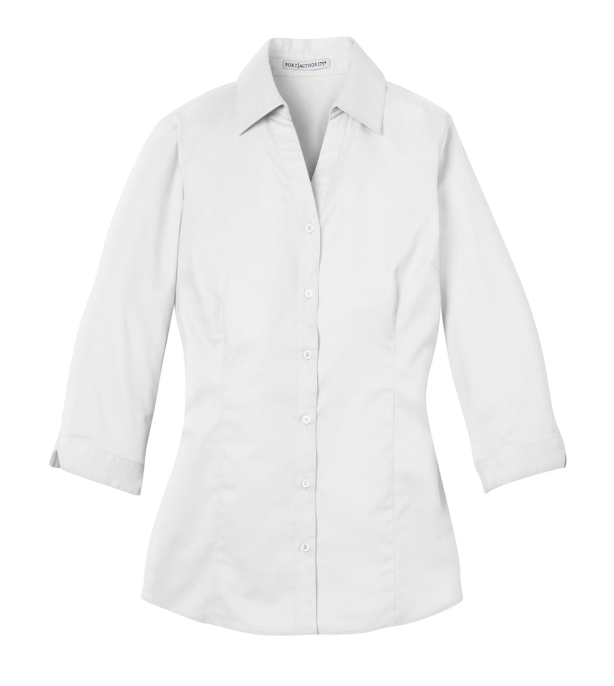 Port Authority Ladies 3/4-Sleeve Blouse. L6290 Womens Apparel Shirts & Tops