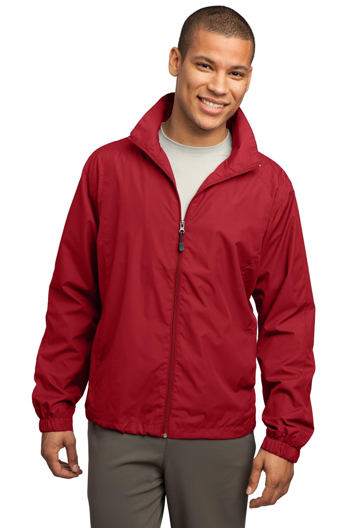 Sport-Tek Men's Full-Zip Wind Jacket Mens Apparel Jackets & Vests