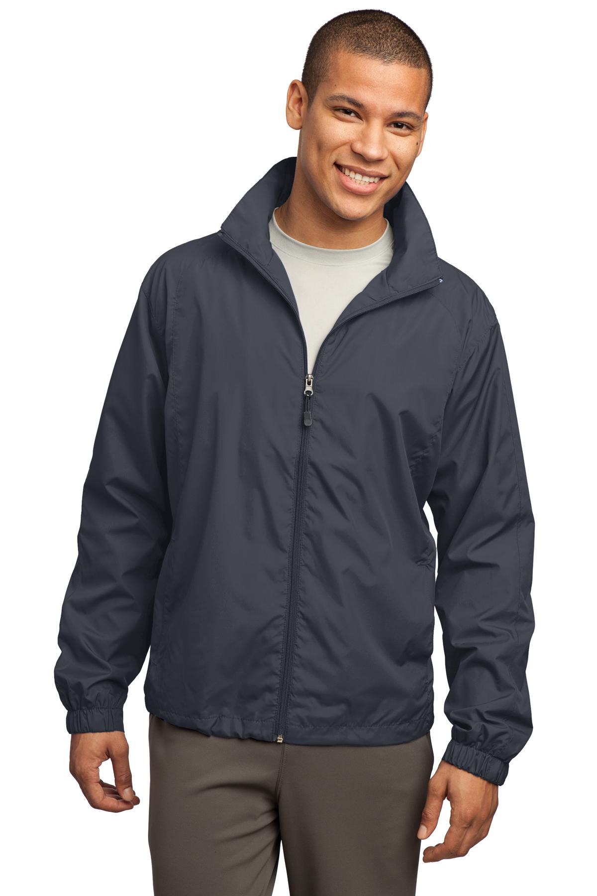 Sport-Tek Men's Full-Zip Wind Jacket Mens Apparel Jackets & Vests