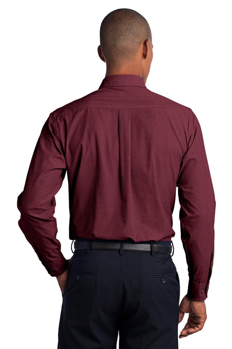 Port Authority Men's Crosshatch Easy Care Shirt. S640 Mens Apparel Shirts & Tops