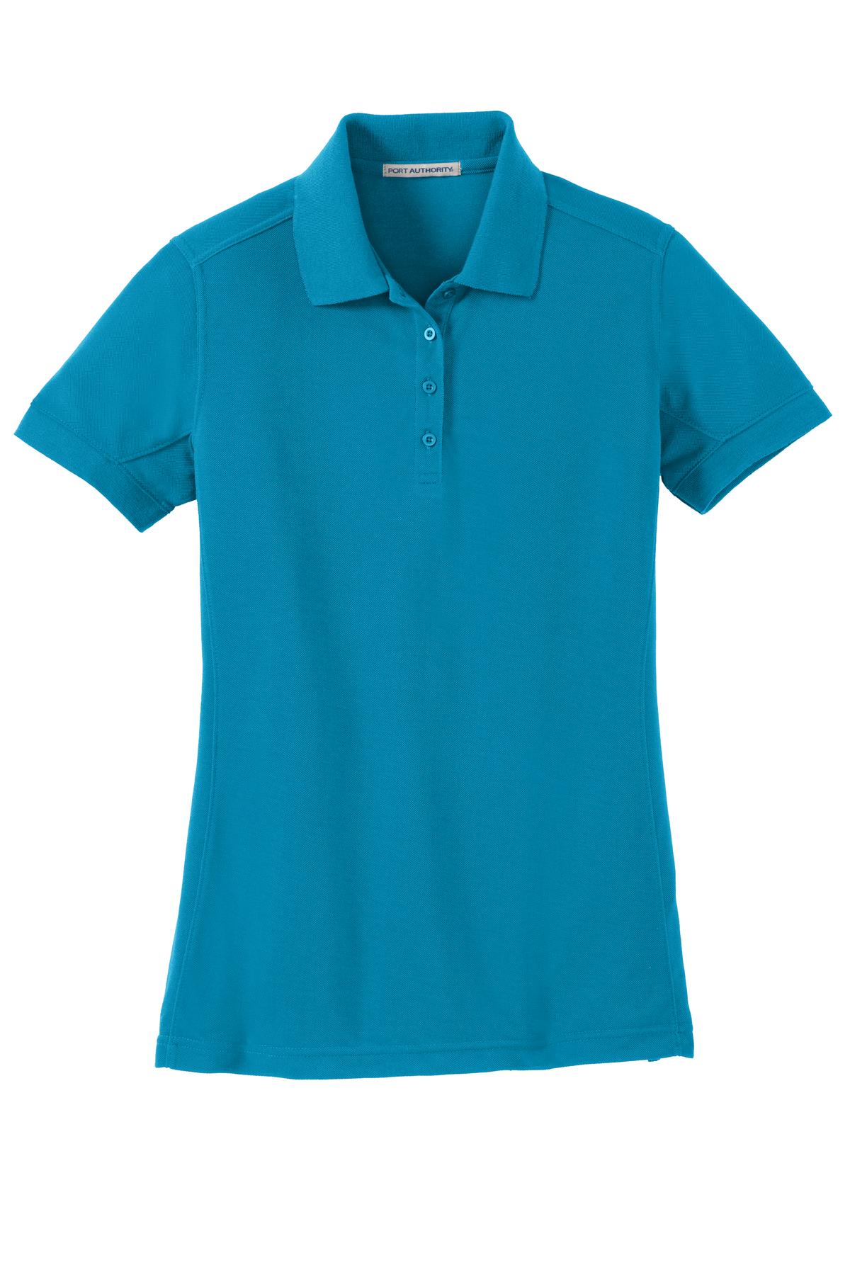 Port Authority Ladies 5-in-1 Performance Pique Polo. L567 Womens Apparel Shirts & Tops