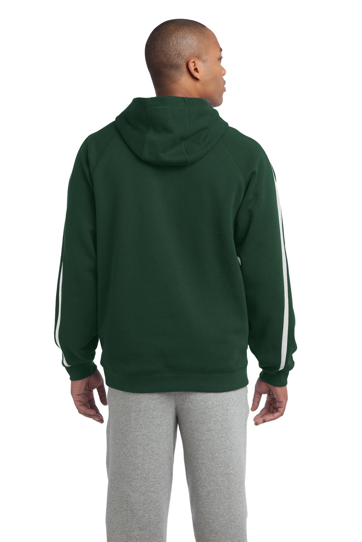 Sport-Tek Men's Sleeve Stripe Pullover Hooded Sweatshirt Mens Apparel Sweatshirts & Fleece