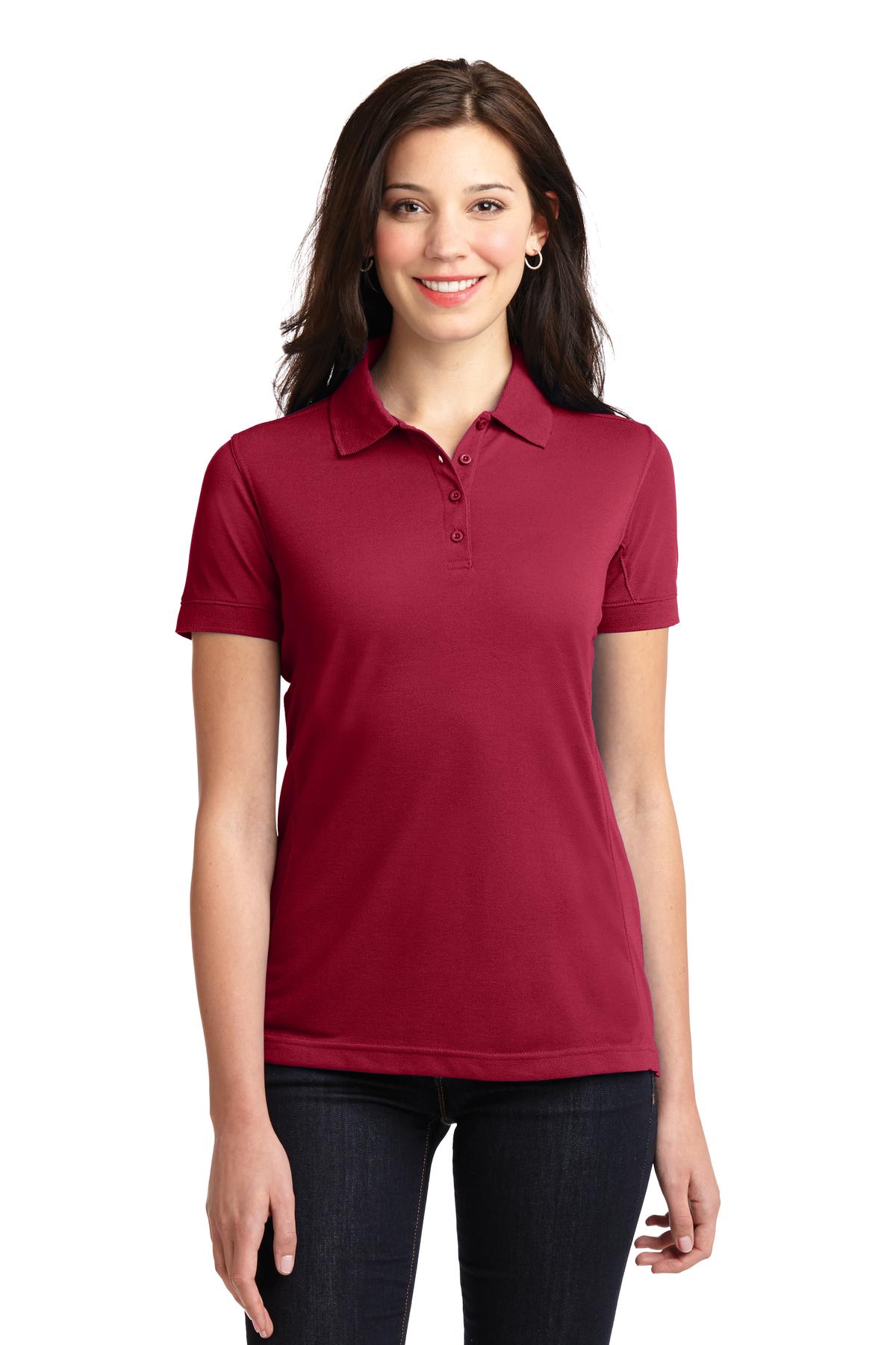 Port Authority Ladies 5-in-1 Performance Pique Polo. L567 Womens Apparel Shirts & Tops