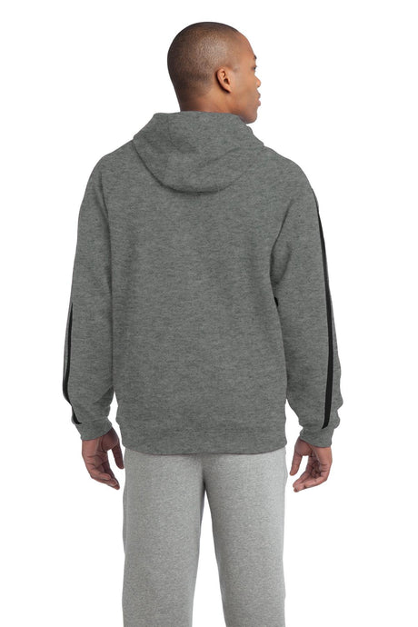 Sport-Tek Men's Sleeve Stripe Pullover Hooded Sweatshirt Mens Apparel Sweatshirts & Fleece