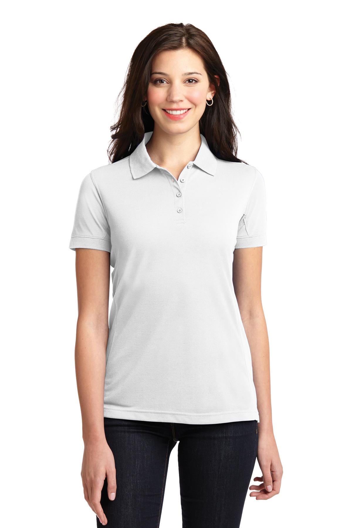 Port Authority Ladies 5-in-1 Performance Pique Polo. L567 Womens Apparel Shirts & Tops