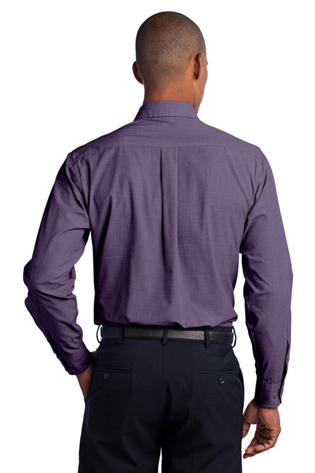 Port Authority Men's Crosshatch Easy Care Shirt. S640 Mens Apparel Shirts & Tops