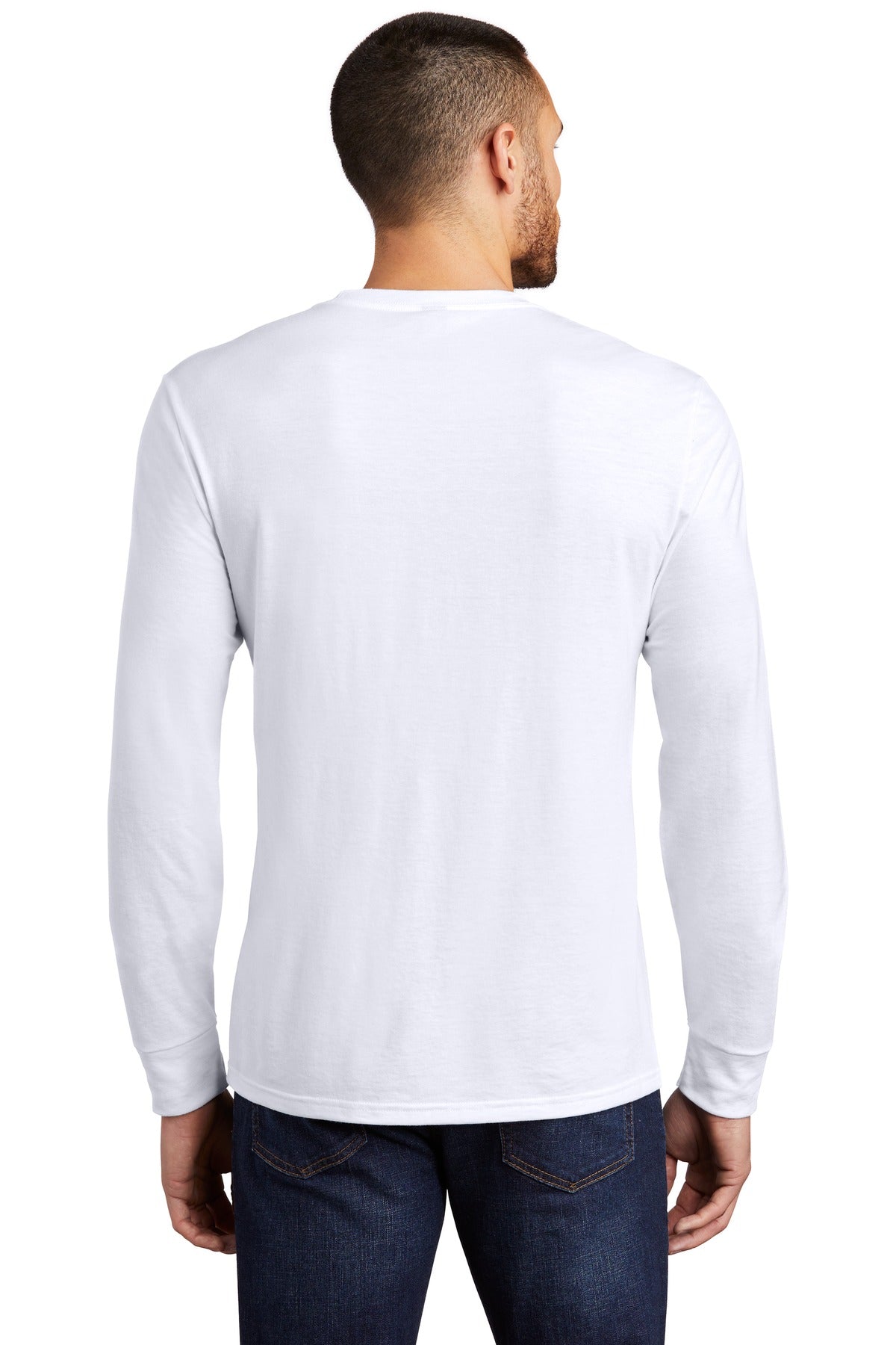 District Perfect Tri Long Sleeve Tee. DM132 Mens Apparel Shirts & Tops