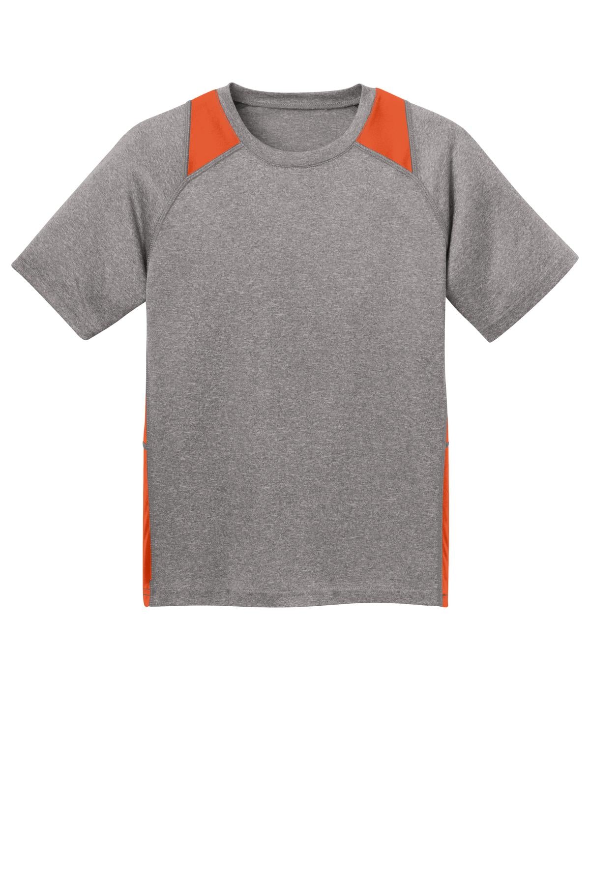 Sport-Tek Youth Heather Colorblock Contender Tee YST361 Youth Apparel Shirts & Tops