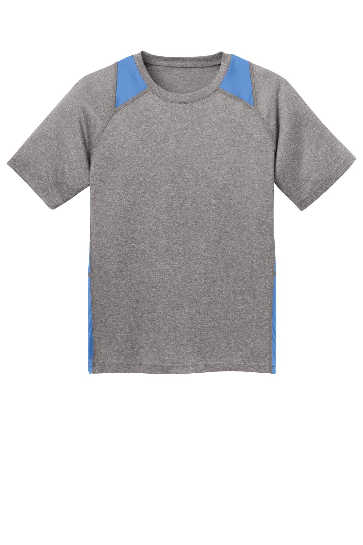 Sport-Tek Youth Heather Colorblock Contender Tee YST361 Youth Apparel Shirts & Tops