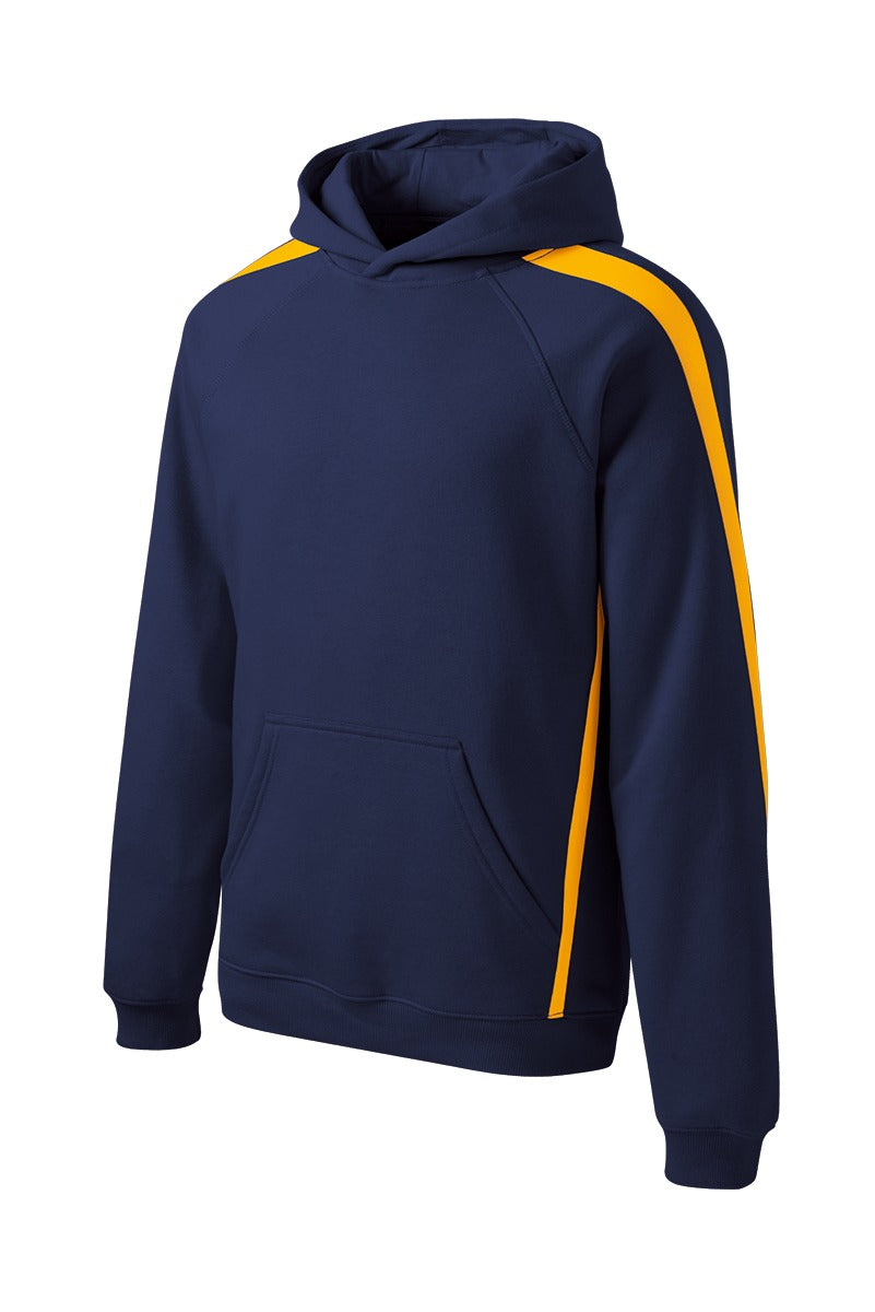 Sport-Tek Men's Sleeve Stripe Pullover Hooded Sweatshirt Mens Apparel Sweatshirts & Fleece