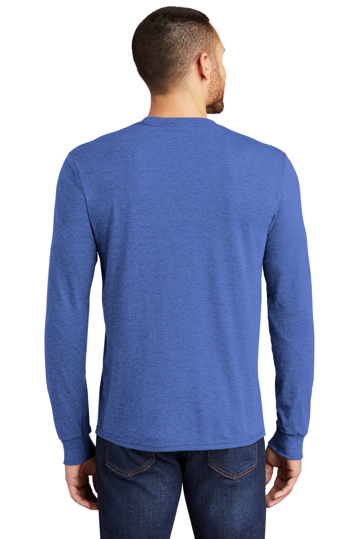 District Perfect Tri Long Sleeve Tee. DM132 Mens Apparel Shirts & Tops