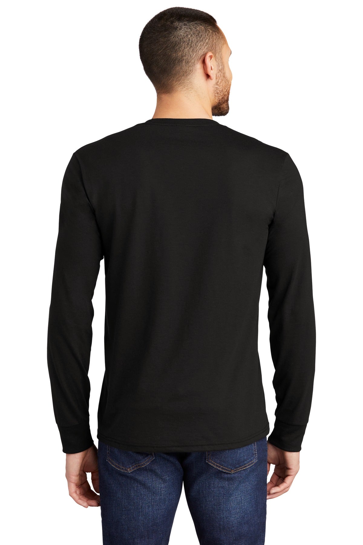 District Perfect Tri Long Sleeve Tee. DM132 Mens Apparel Shirts & Tops
