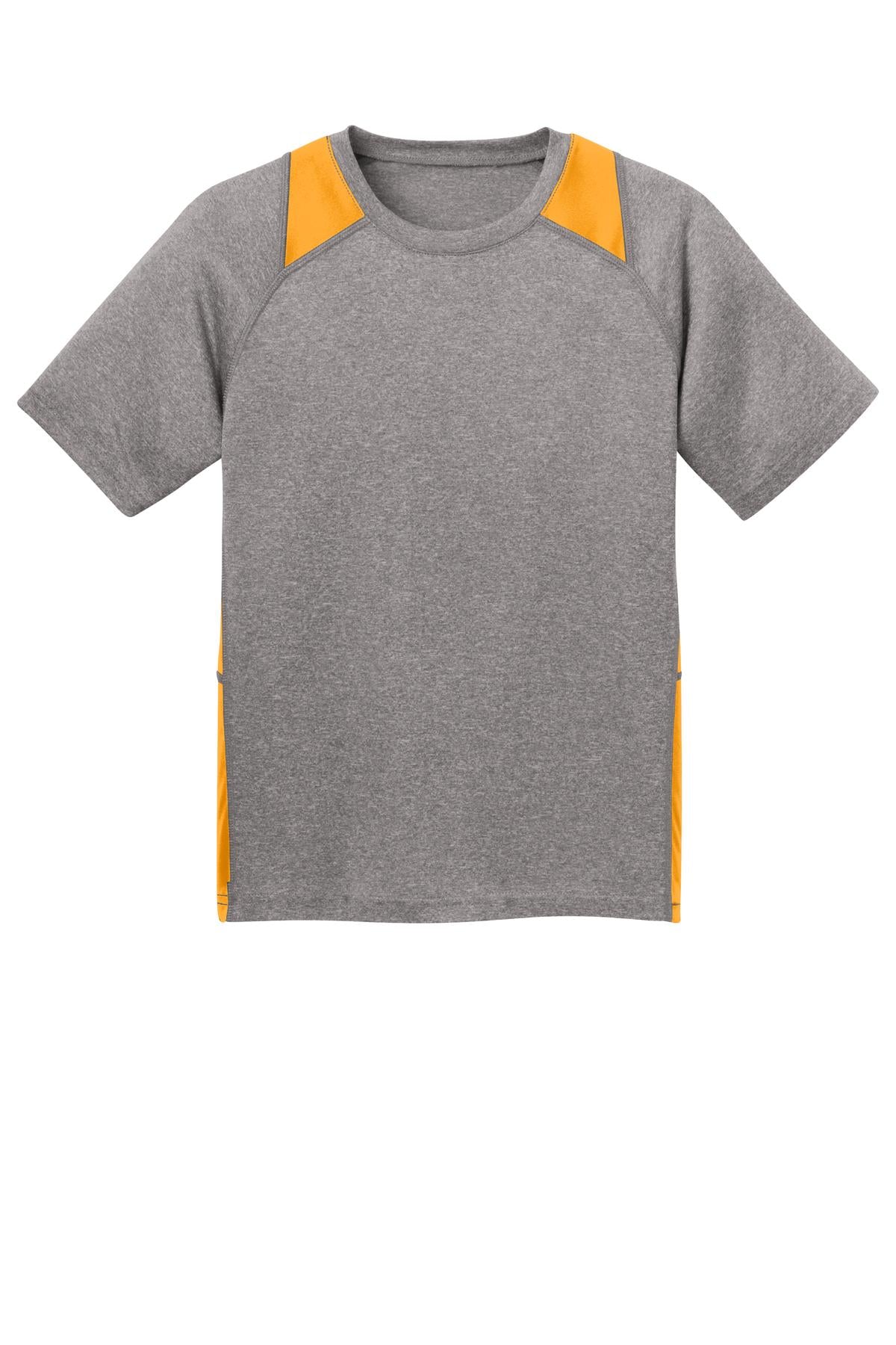 Sport-Tek Youth Heather Colorblock Contender Tee YST361 Youth Apparel Shirts & Tops