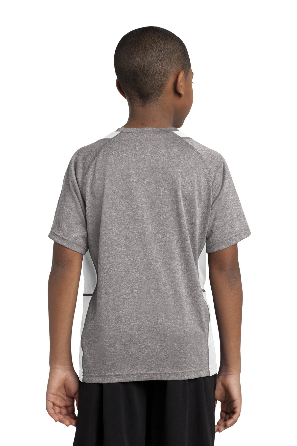 Sport-Tek Youth Heather Colorblock Contender Tee YST361 Youth Apparel Shirts & Tops