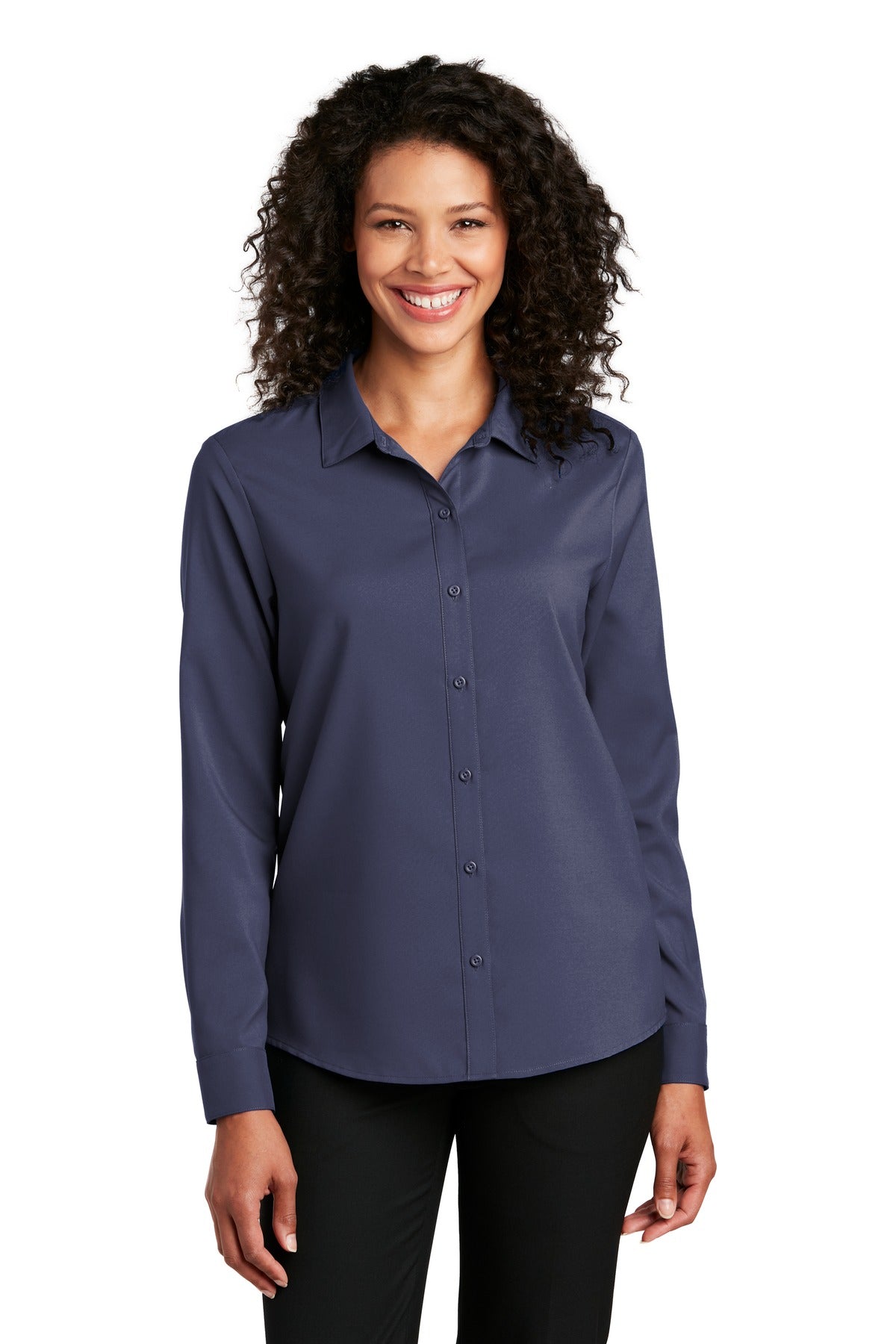 Port Authority Ladies Long Sleeve Performance Staff Shirt LW401 Womens Apparel Shirts & Tops