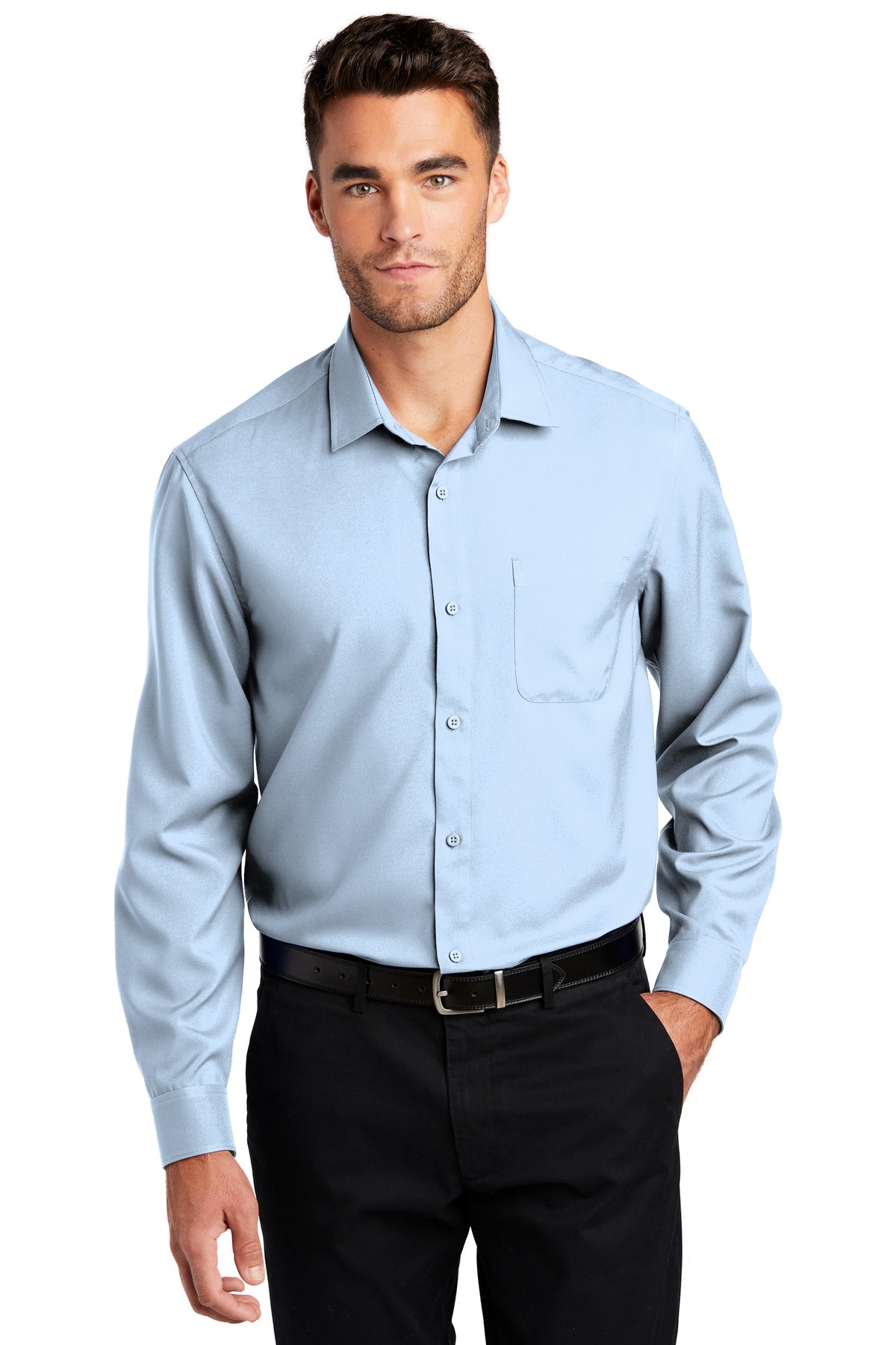 Port Authority Men's Long Sleeve Performance Staff Shirt W401 Mens Apparel Shirts & Tops
