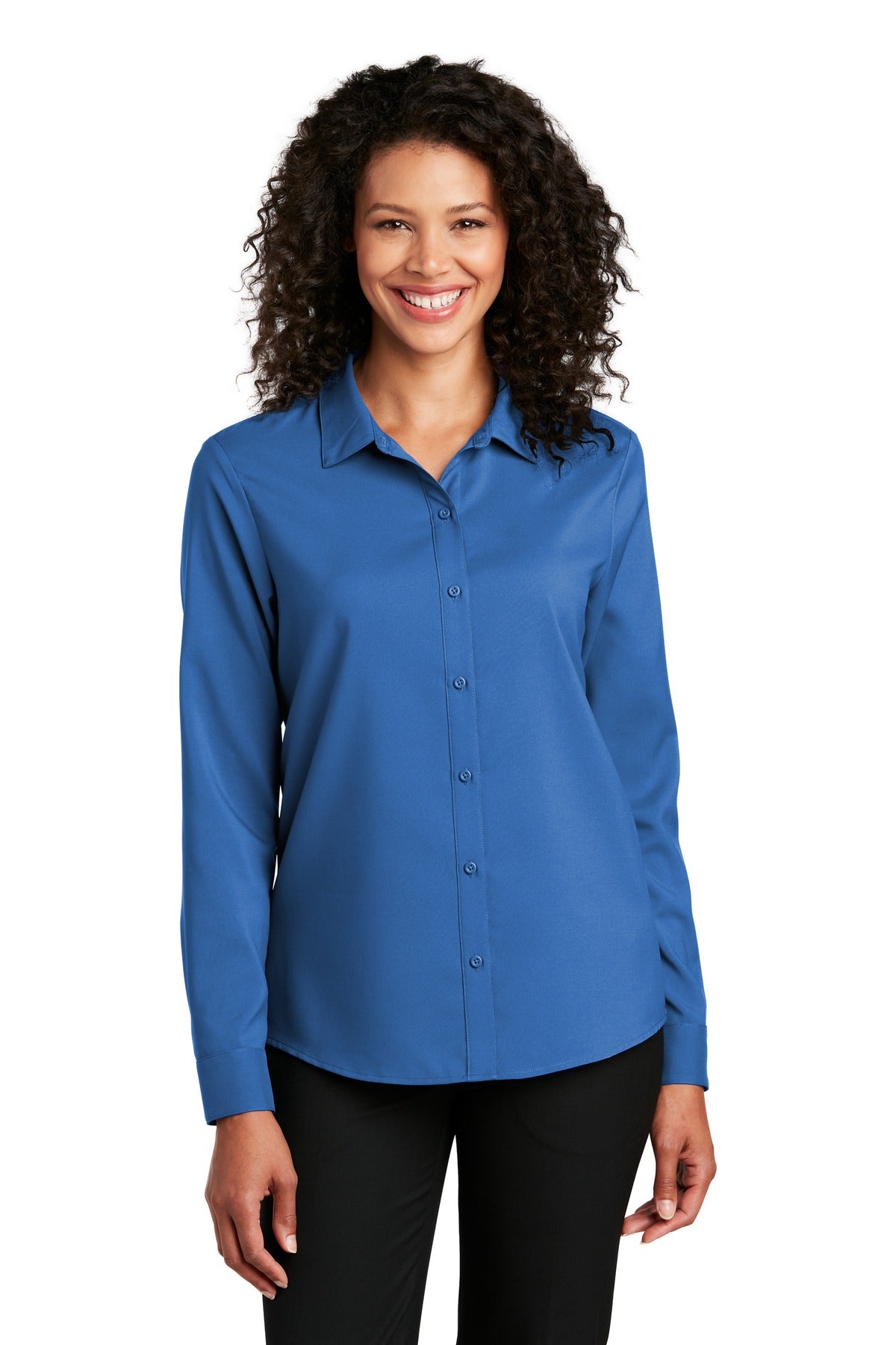 Port Authority Ladies Long Sleeve Performance Staff Shirt LW401 Womens Apparel Shirts & Tops
