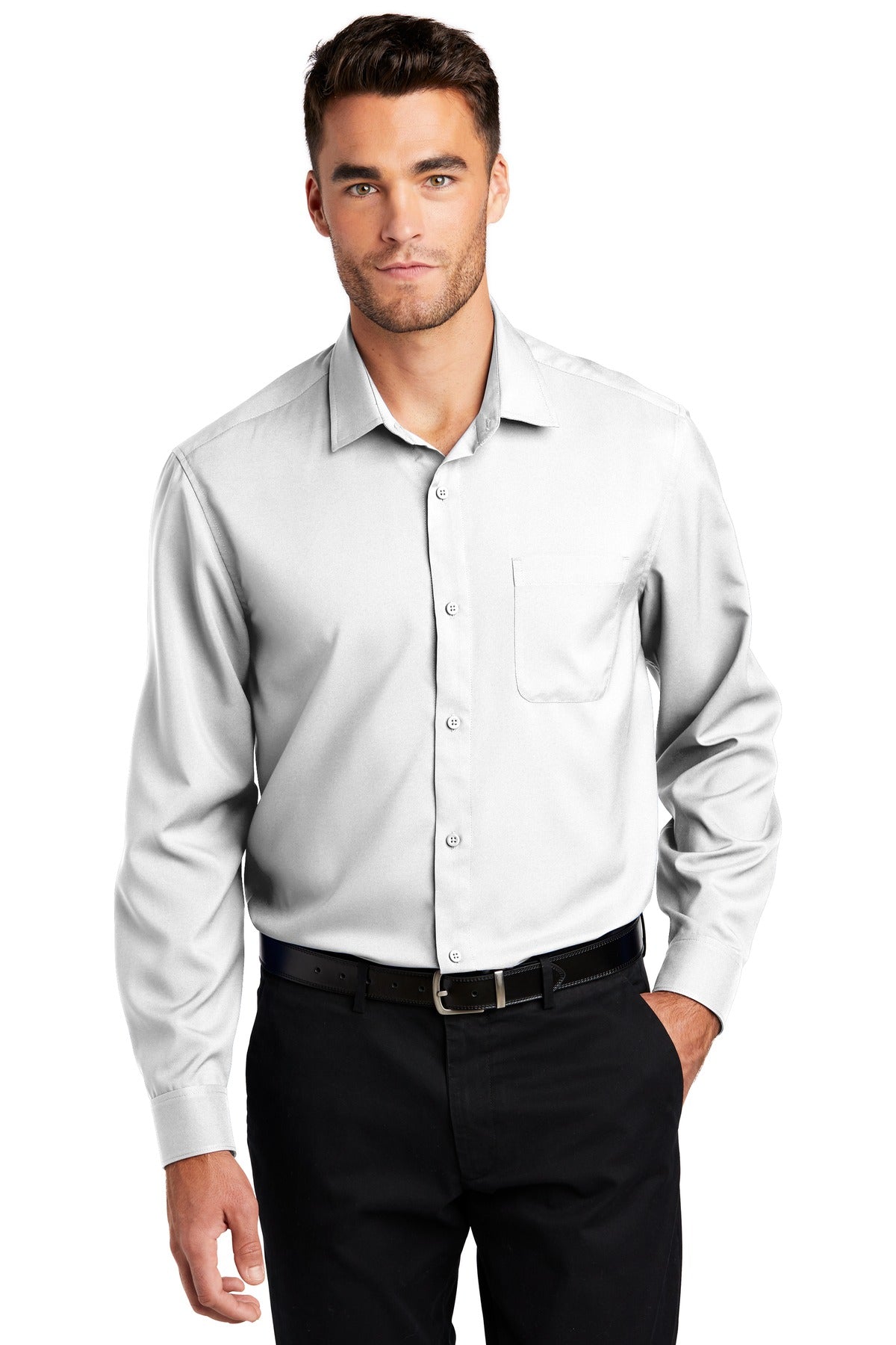 Port Authority Men's Long Sleeve Performance Staff Shirt W401 Mens Apparel Shirts & Tops