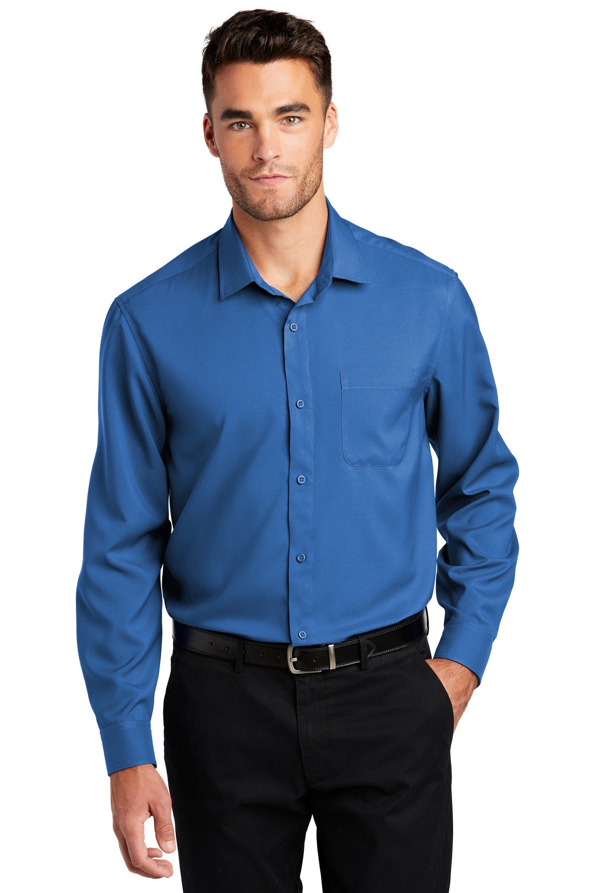 Port Authority Men's Long Sleeve Performance Staff Shirt W401 Mens Apparel Shirts & Tops