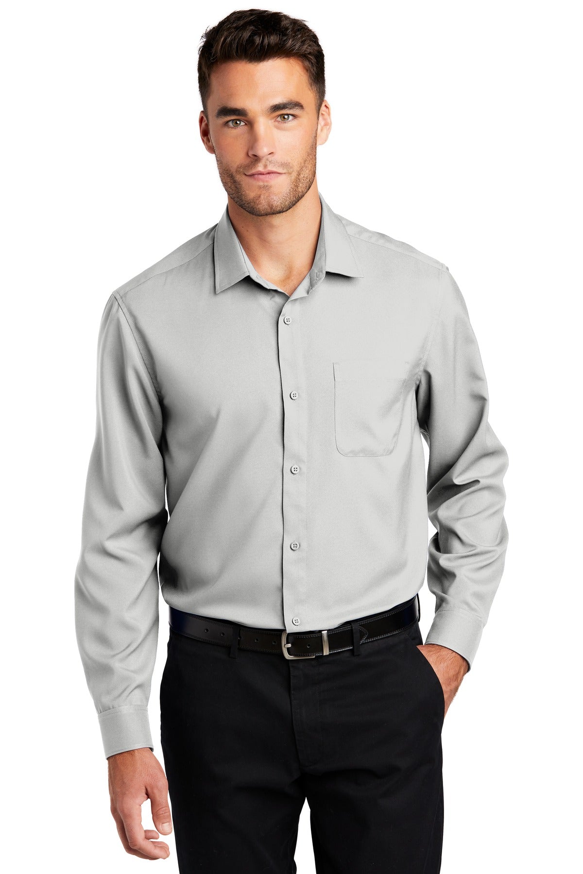 Port Authority Men's Long Sleeve Performance Staff Shirt W401 Mens Apparel Shirts & Tops
