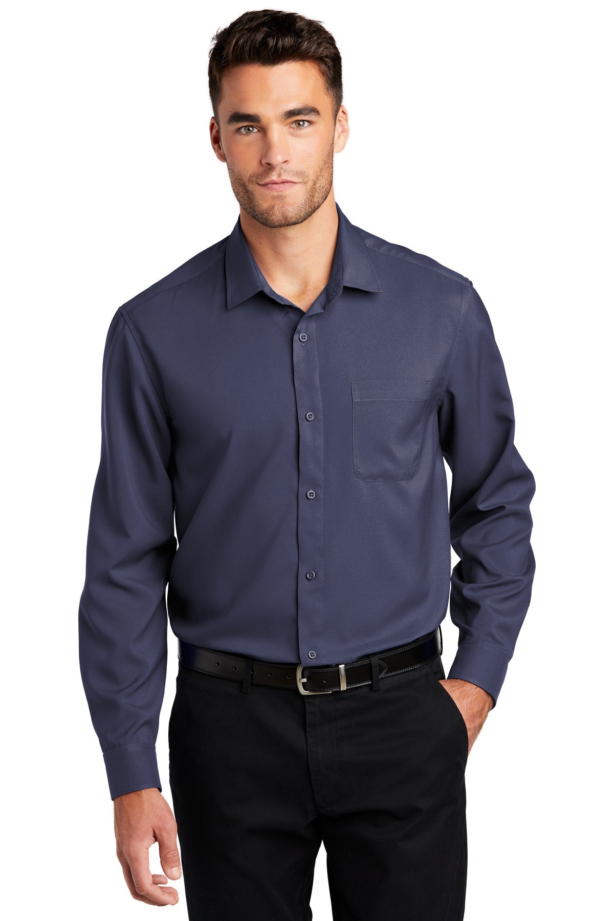 Port Authority Men's Long Sleeve Performance Staff Shirt W401 Mens Apparel Shirts & Tops