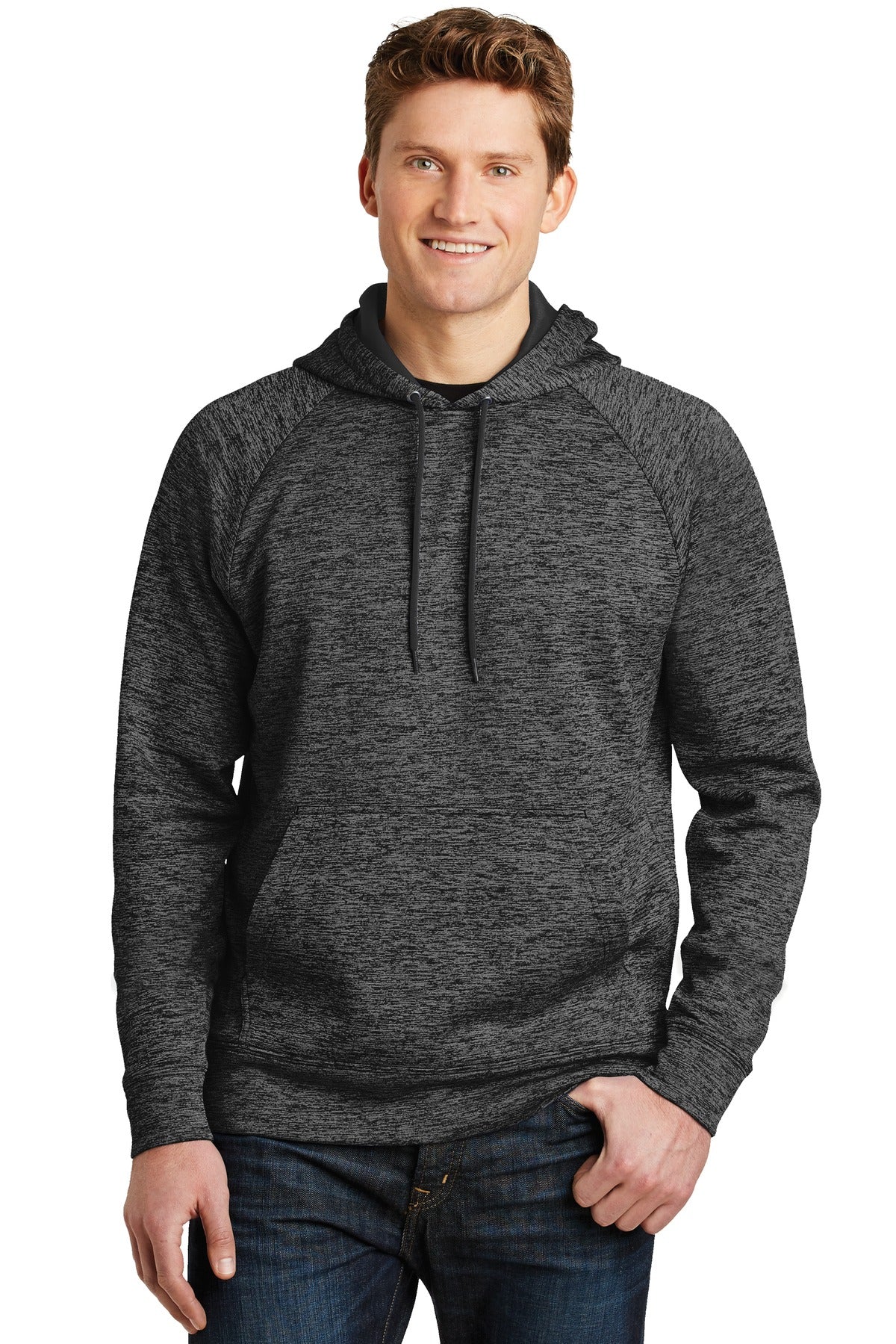 Sport-Tek Men's PosiCharge Electric Heather Fleece Hooded Pullover Mens Apparel Sweatshirts & Fleece