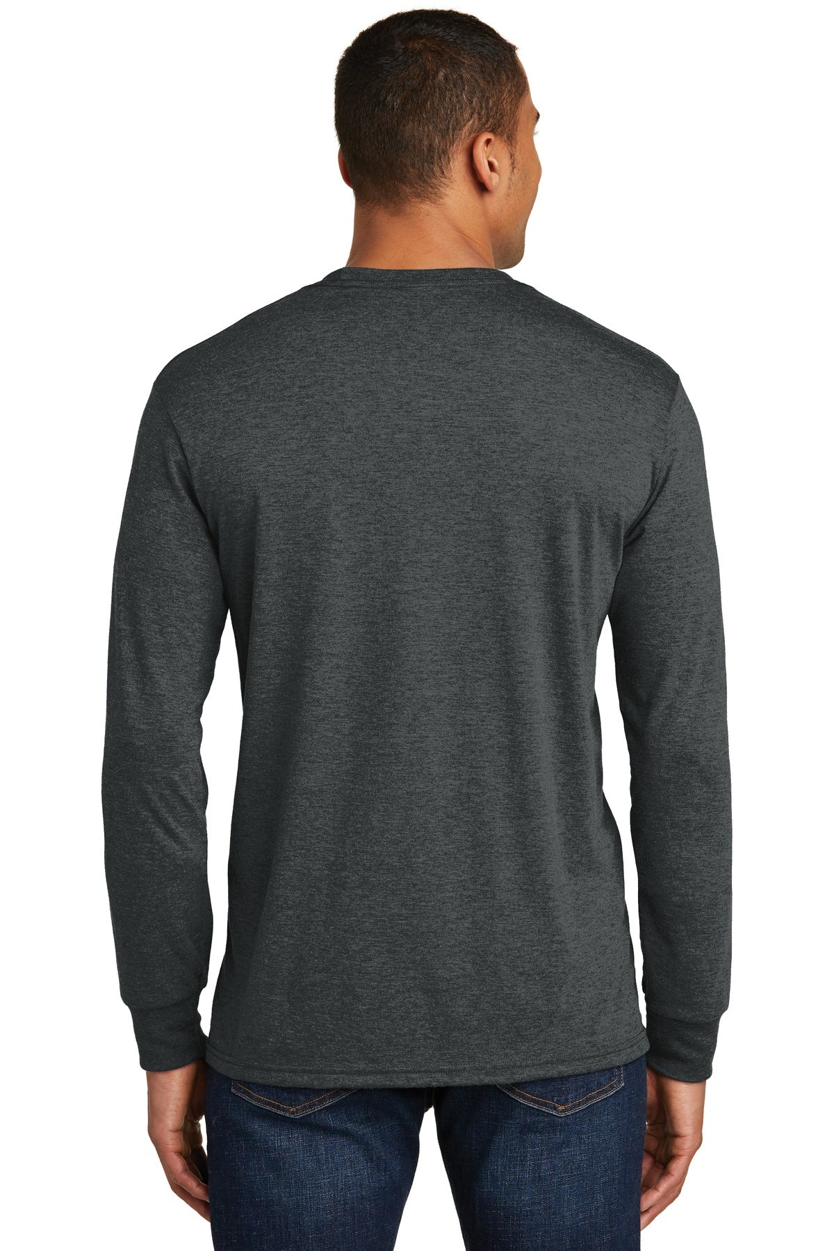 District Perfect Tri Long Sleeve Tee. DM132 Mens Apparel Shirts & Tops