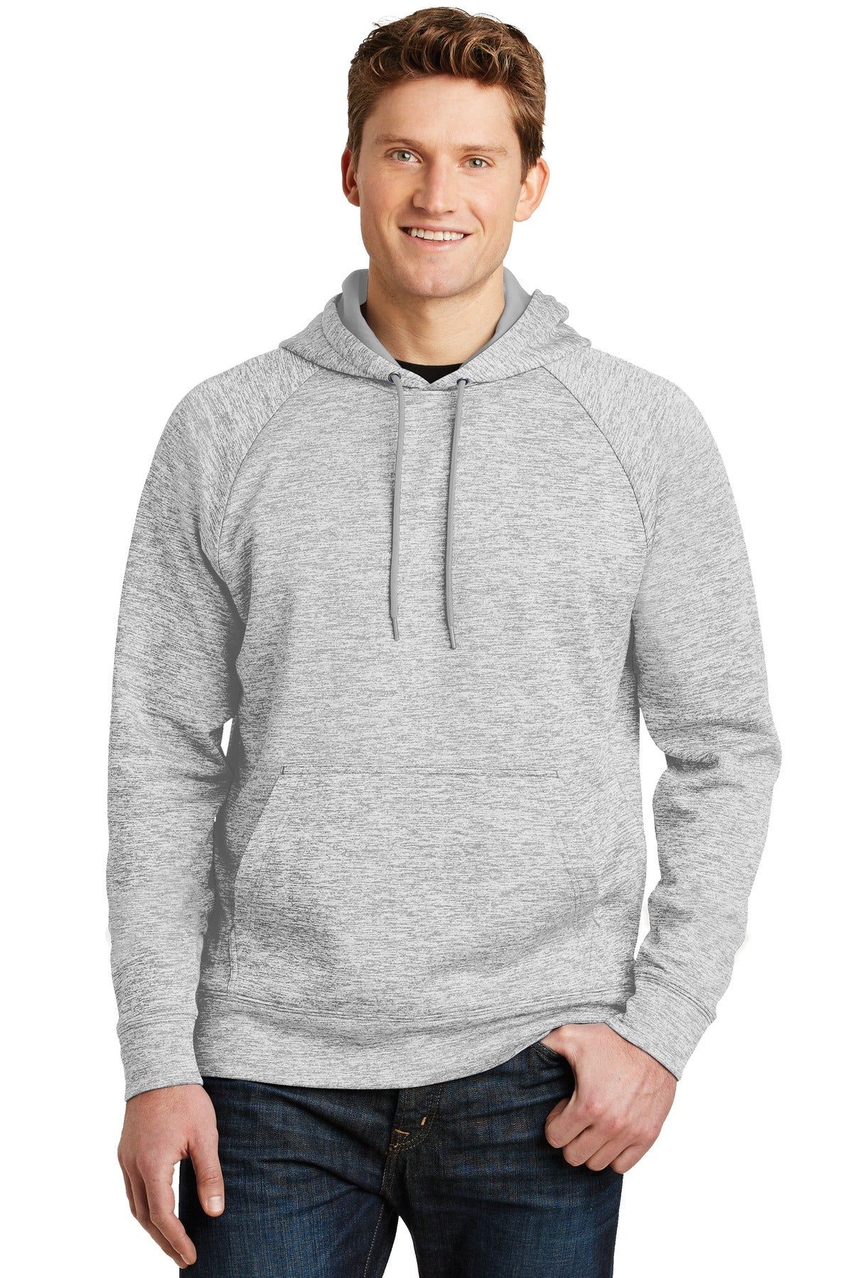 Sport-Tek Men's PosiCharge Electric Heather Fleece Hooded Pullover Mens Apparel Sweatshirts & Fleece